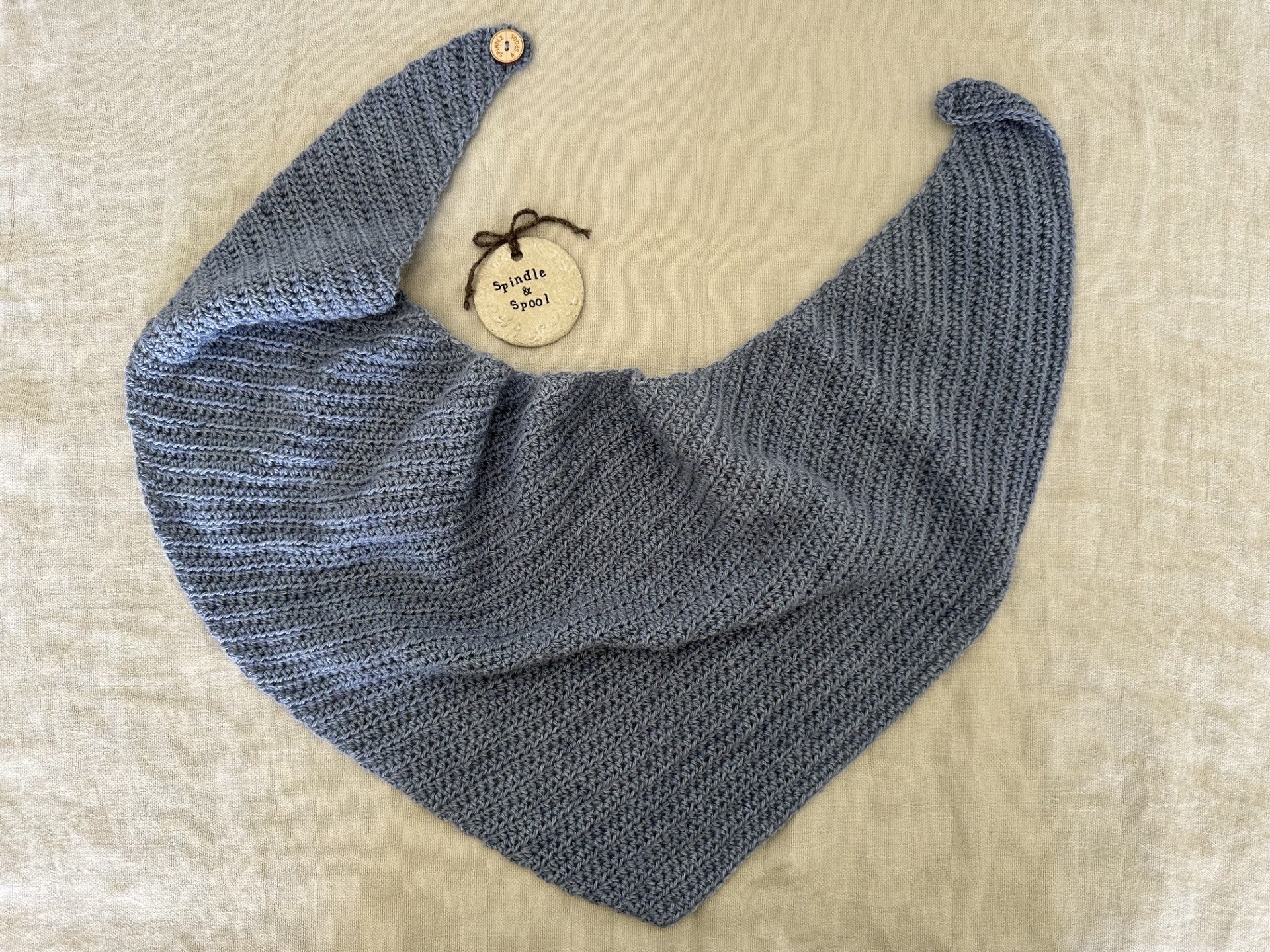 Blue Sky Crocheted Scarf