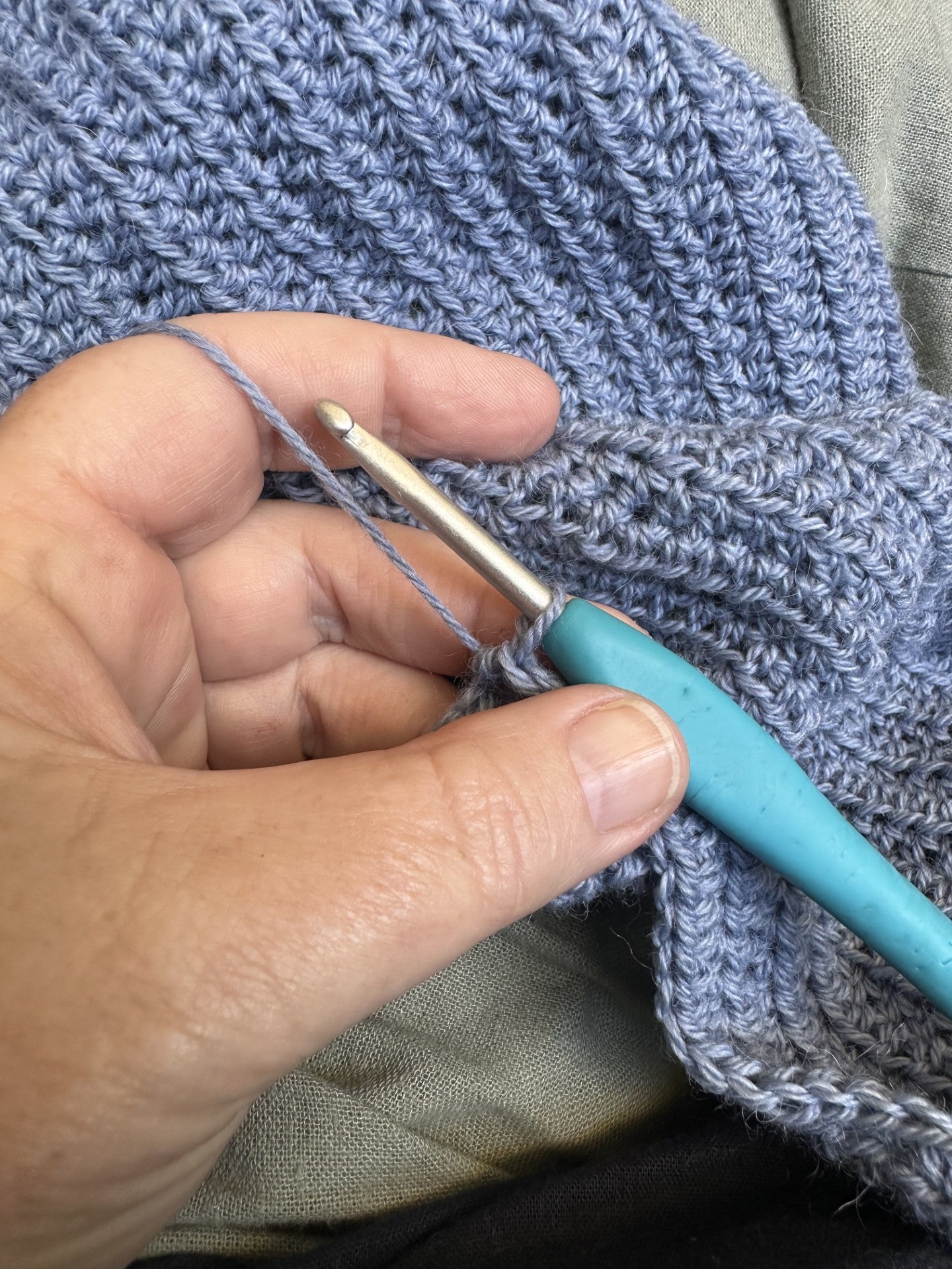 Blue Sky Crocheted Scarf