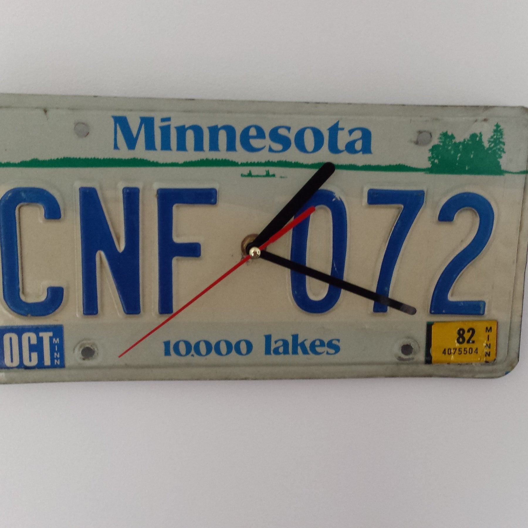Genuine USA licence Plate Clock