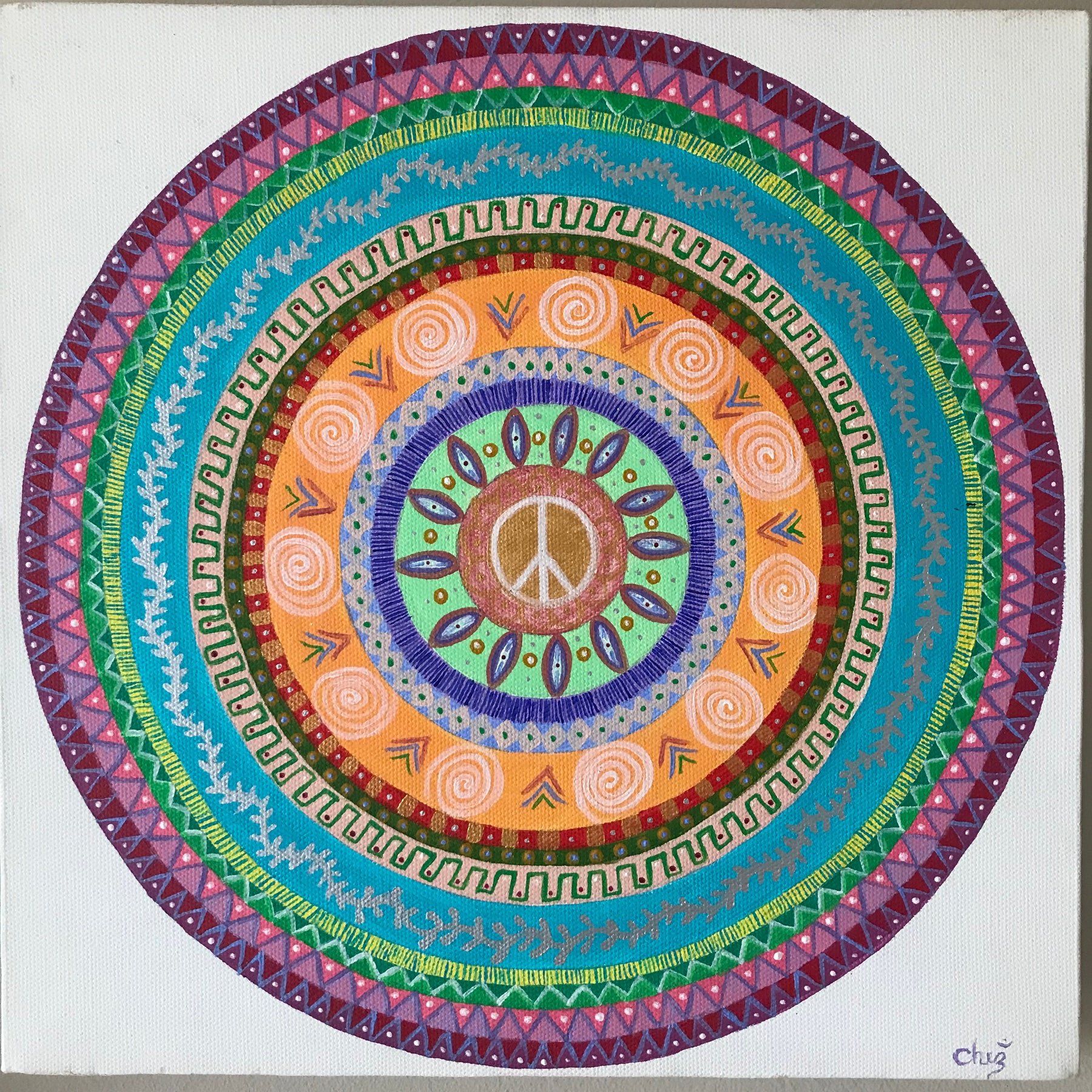 Painting - "Mandala of Peace" (Acrylic on Canvas) Original