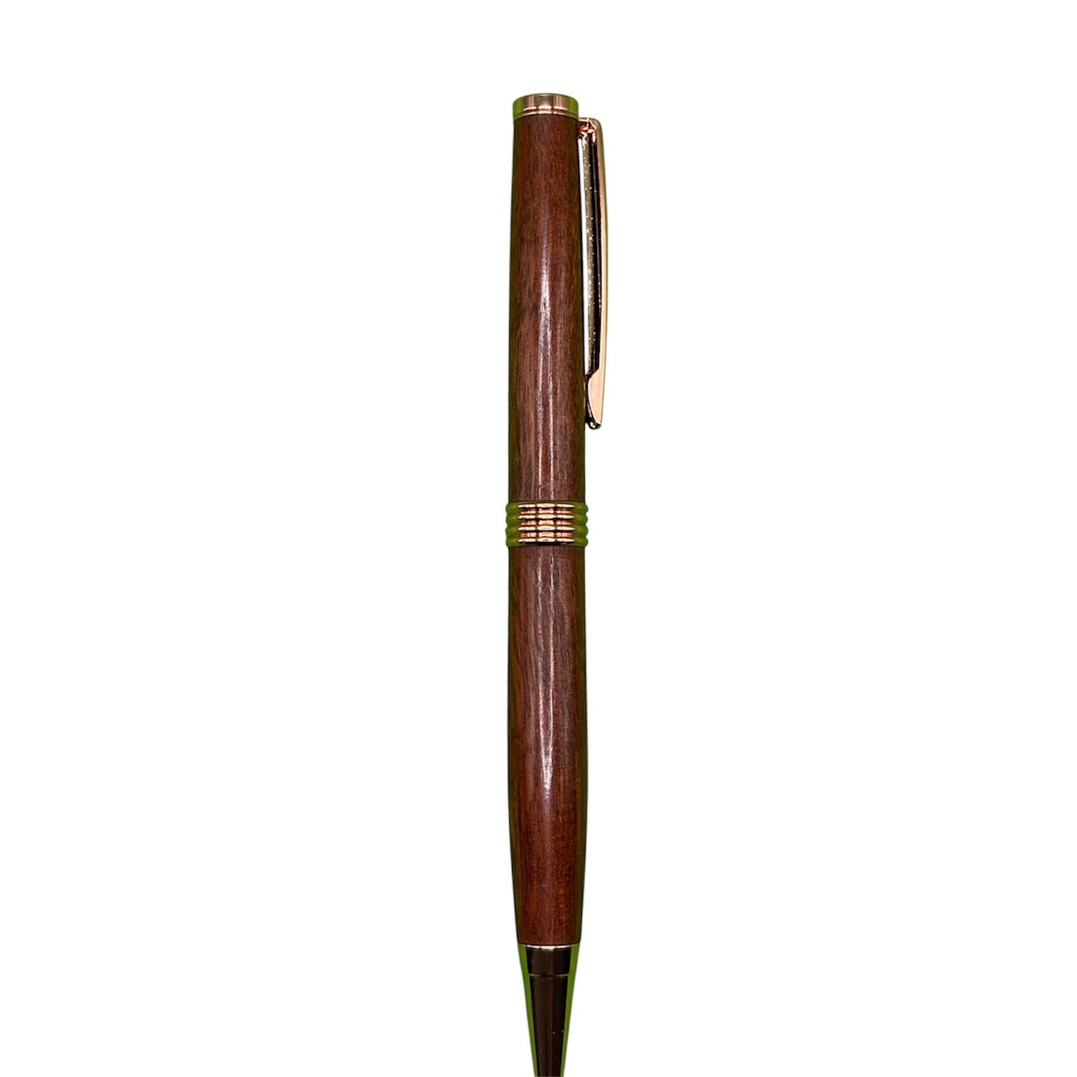 Broad Ballpoint Pen – Redgum – Copper Accents