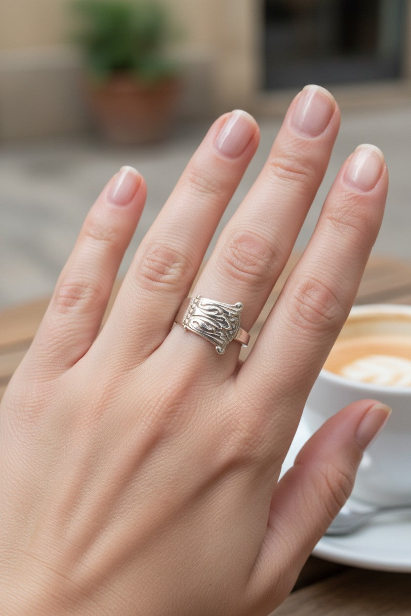 Norwegian Sterling Silver Spoon Ring (1930)