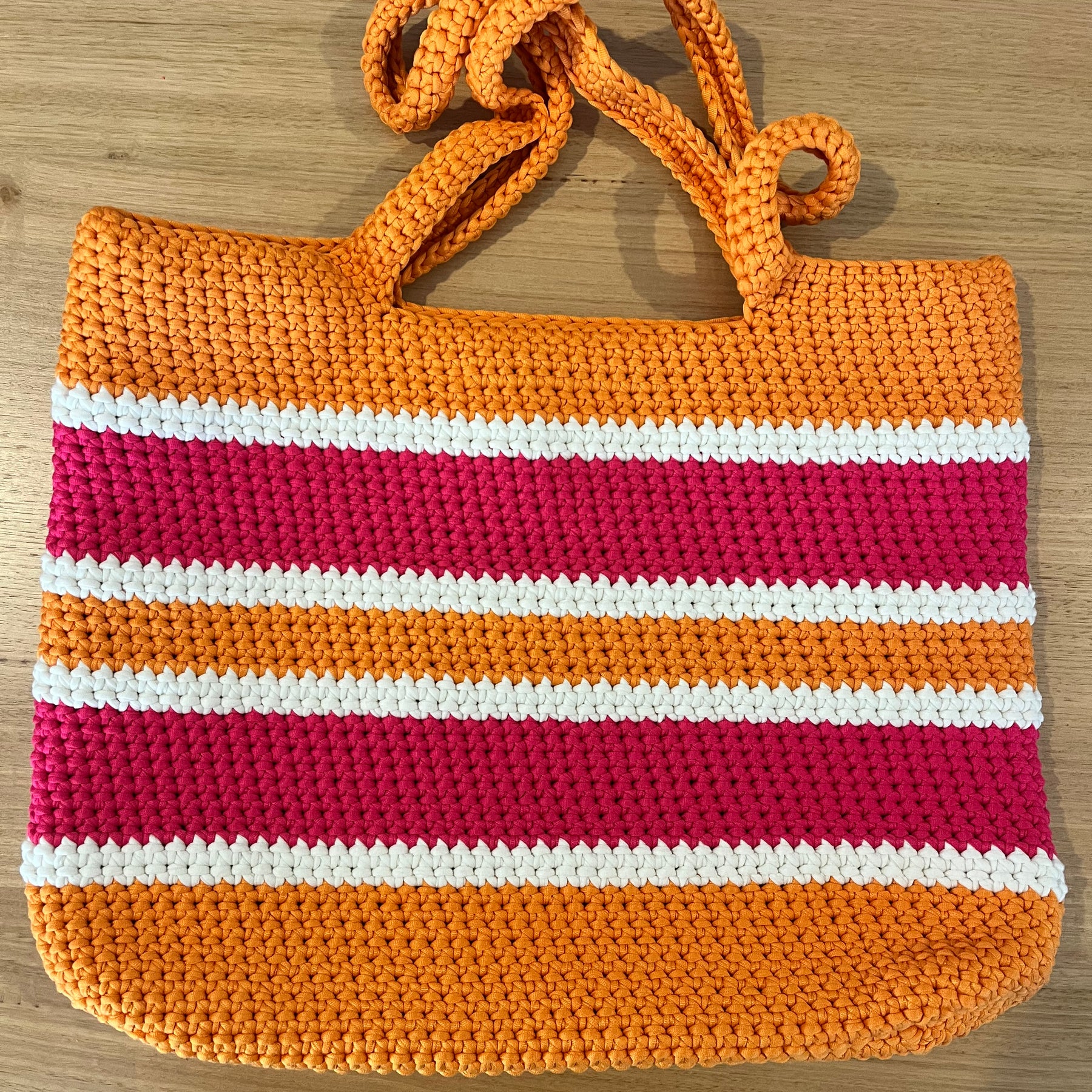 The Everyday Crochet Tote Bag - Tropical Punch