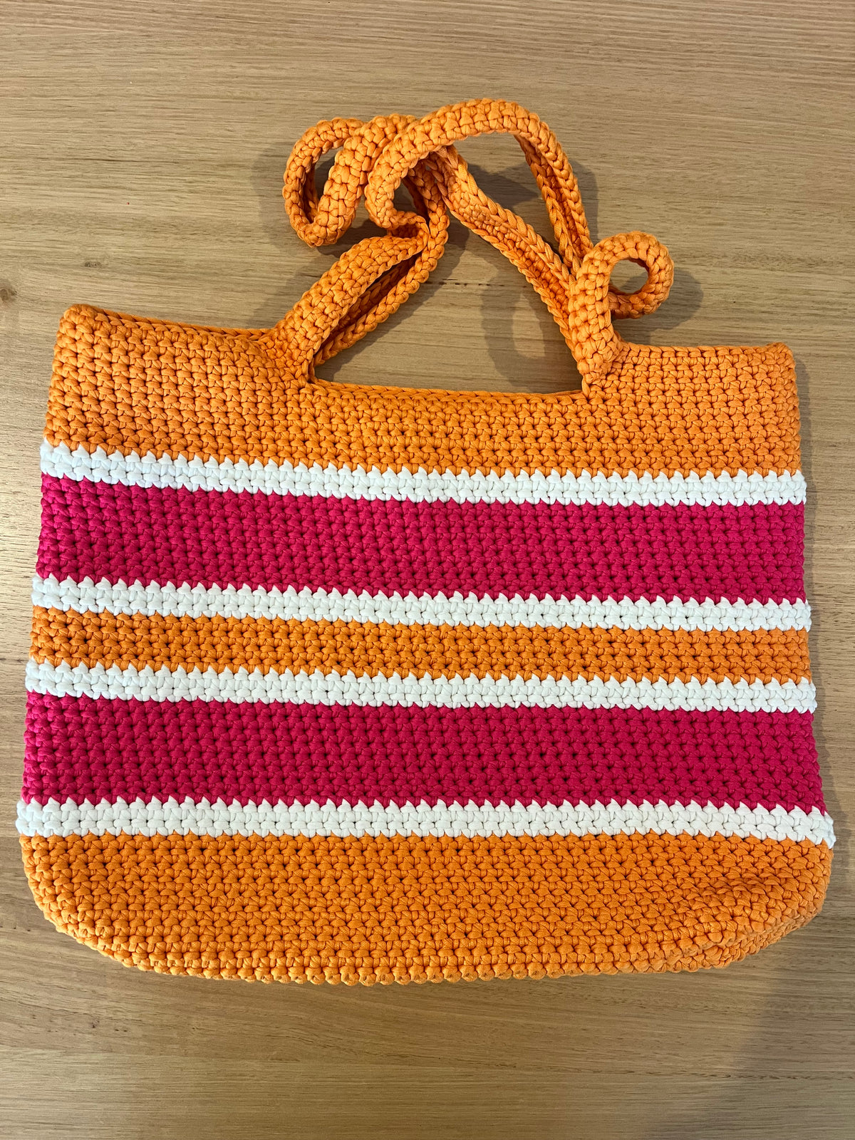 The Everyday Crochet Tote Bag - Tropical Punch