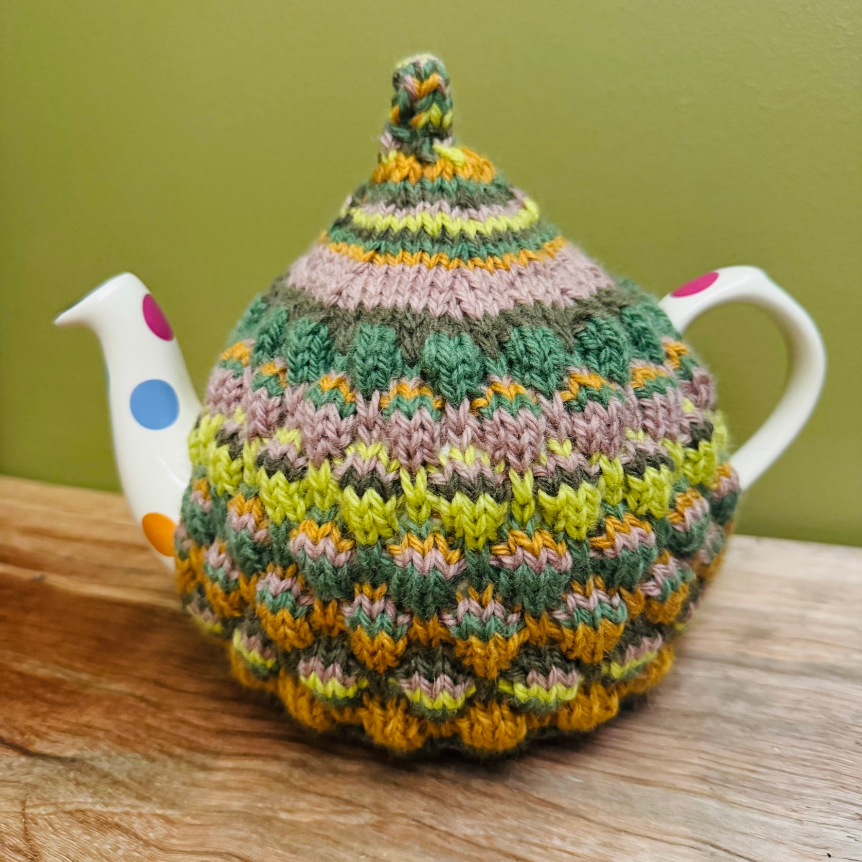 Teapot Cosy - Earthy tones - 100% wool V.2