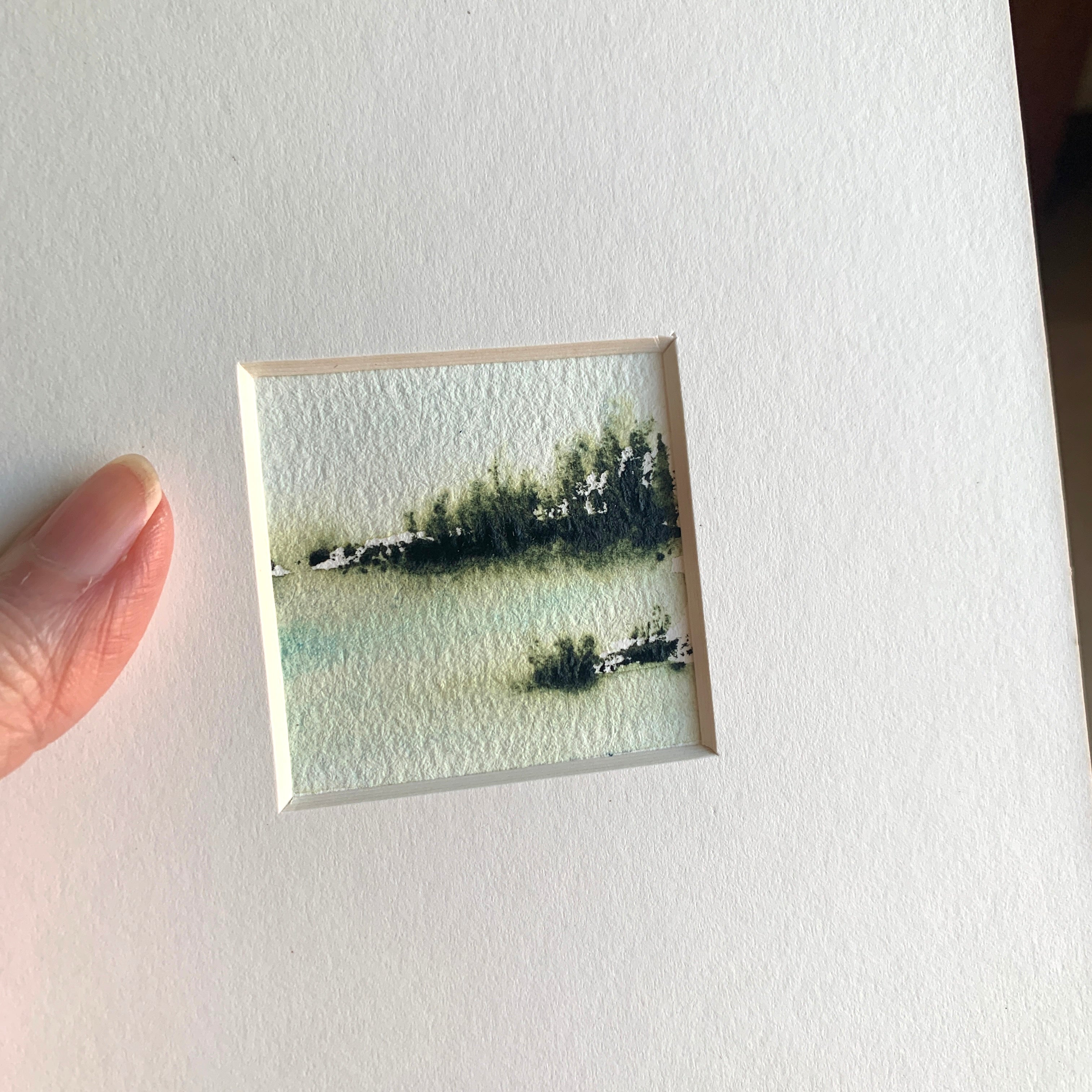 Abstract Landscape Diptych Hand-painted Watercolour Artwork