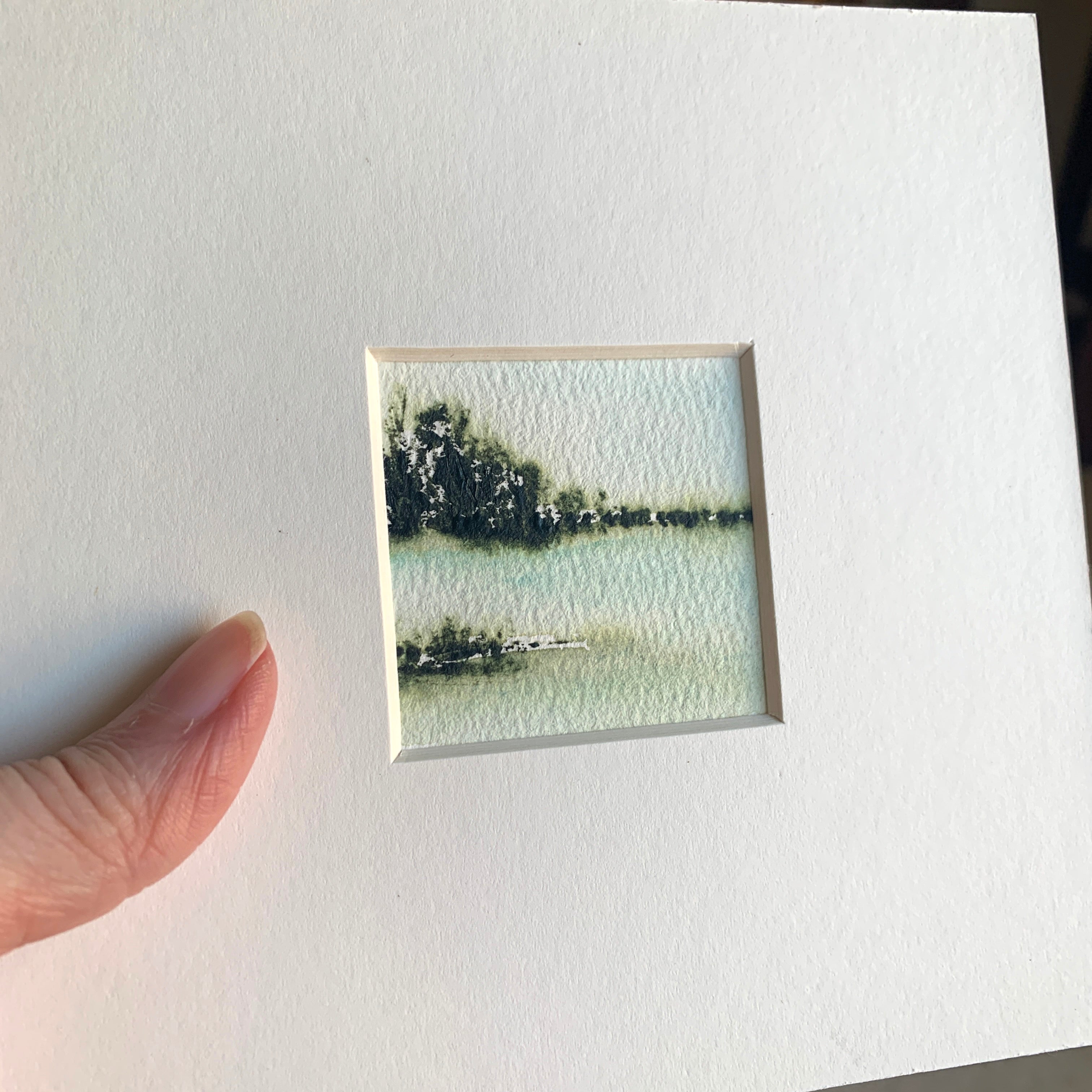 Abstract Landscape Diptych Hand-painted Watercolour Artwork