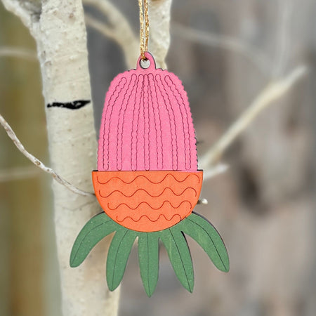 Banksia Flower Hand Painted Christmas Decoration