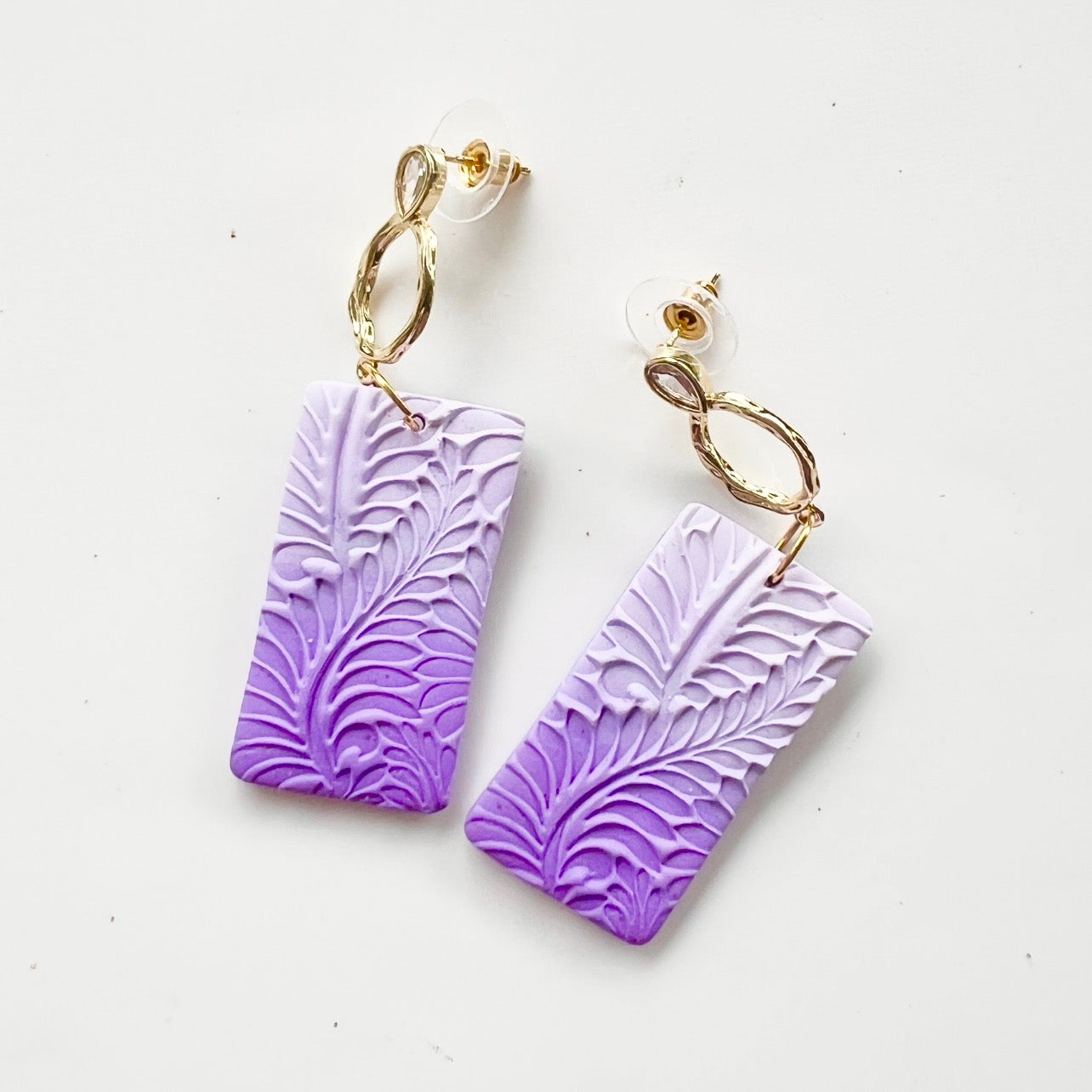 Earrings ~Polymer Clay Heart~Statement Dangles