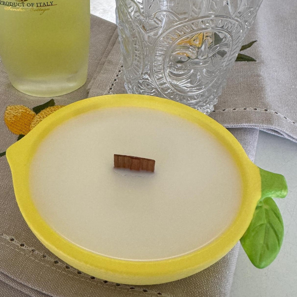 Lemon bowl candle with lemon myrtle fragrance