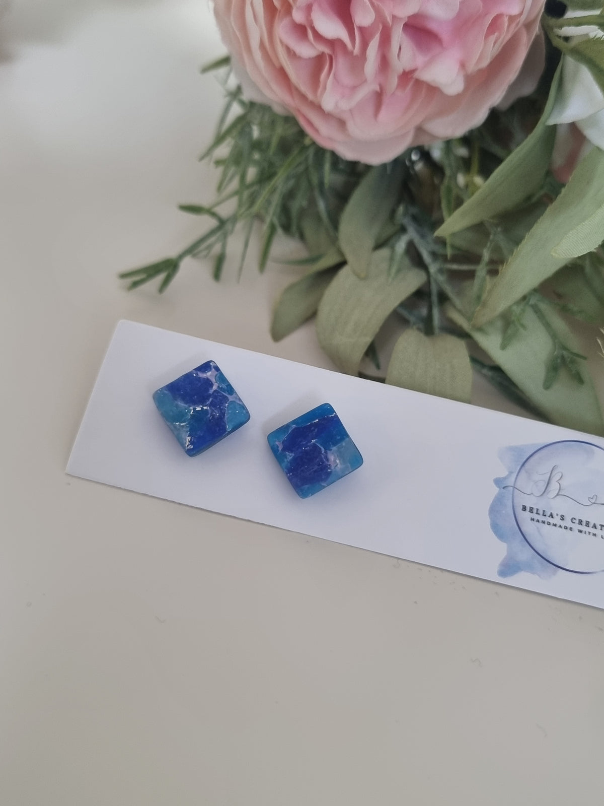 Blue Agate Studs