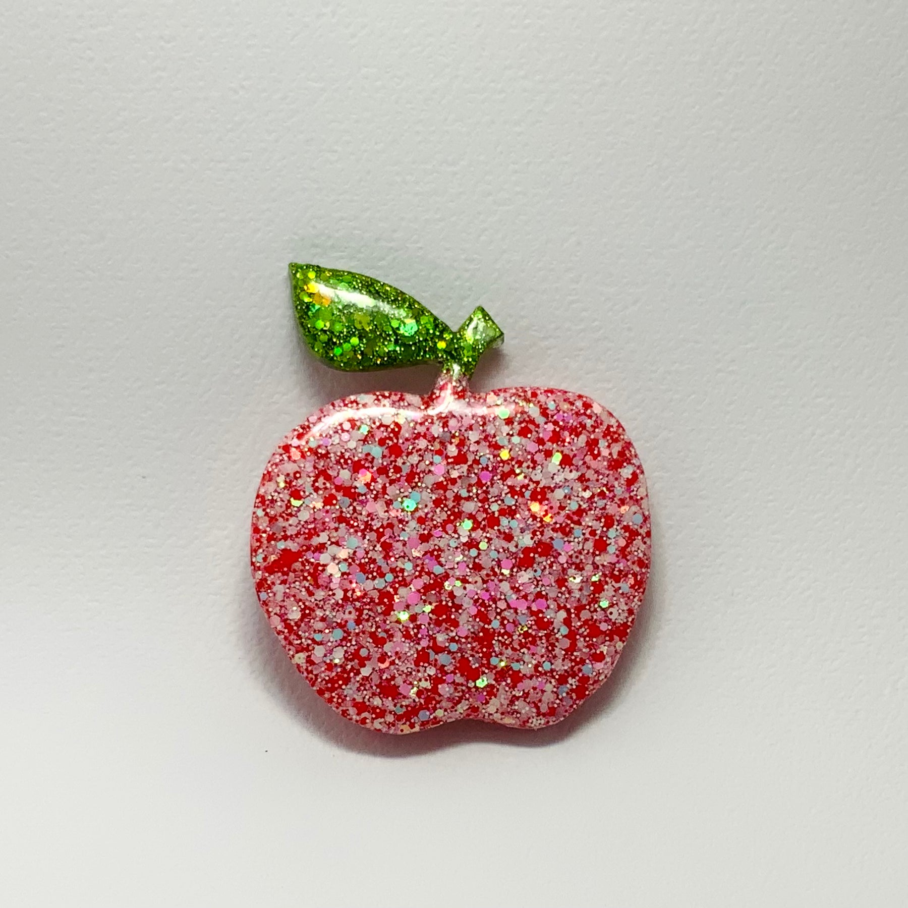 THE APPLE ORCHARD - Handmade Sparkling Resin Apple Brooch