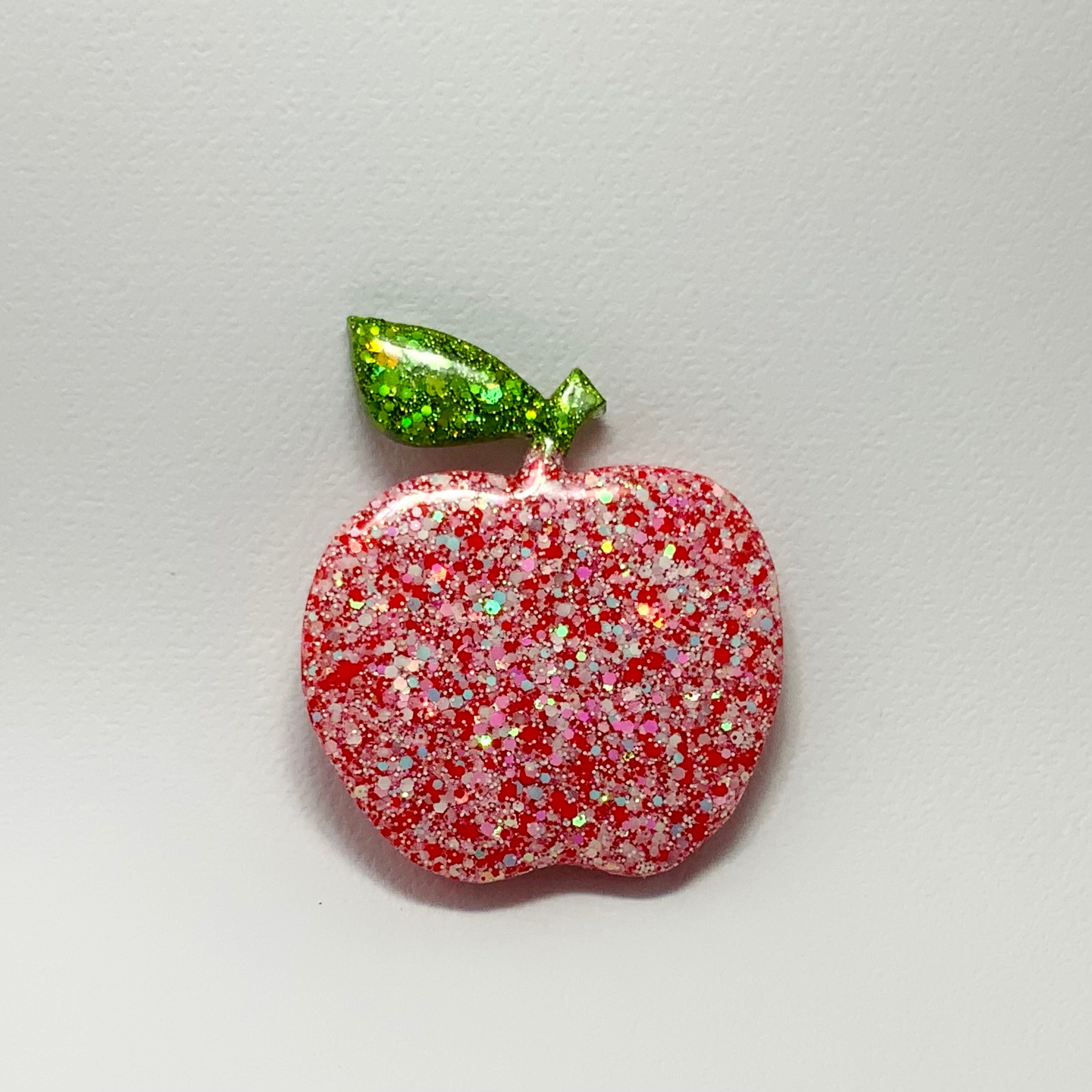 THE APPLE ORCHARD - Handmade Sparkling Resin Apple Brooch