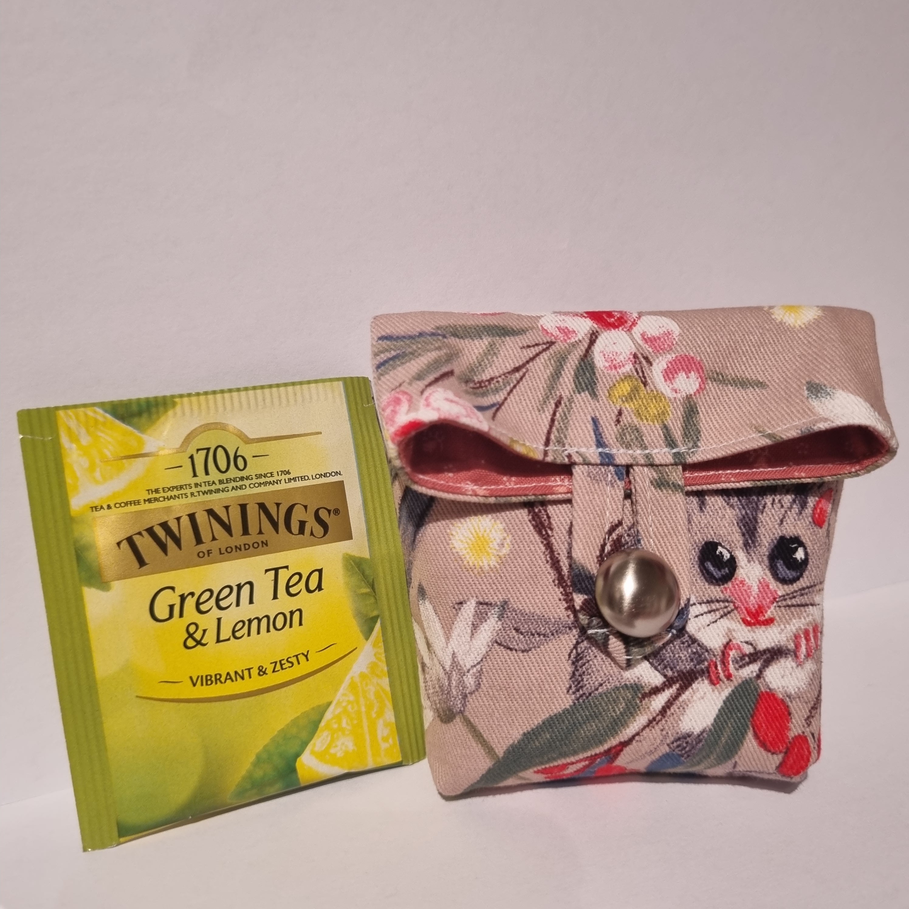 Teabag Holder - Small Foldover Pouch - Teabag Wallet