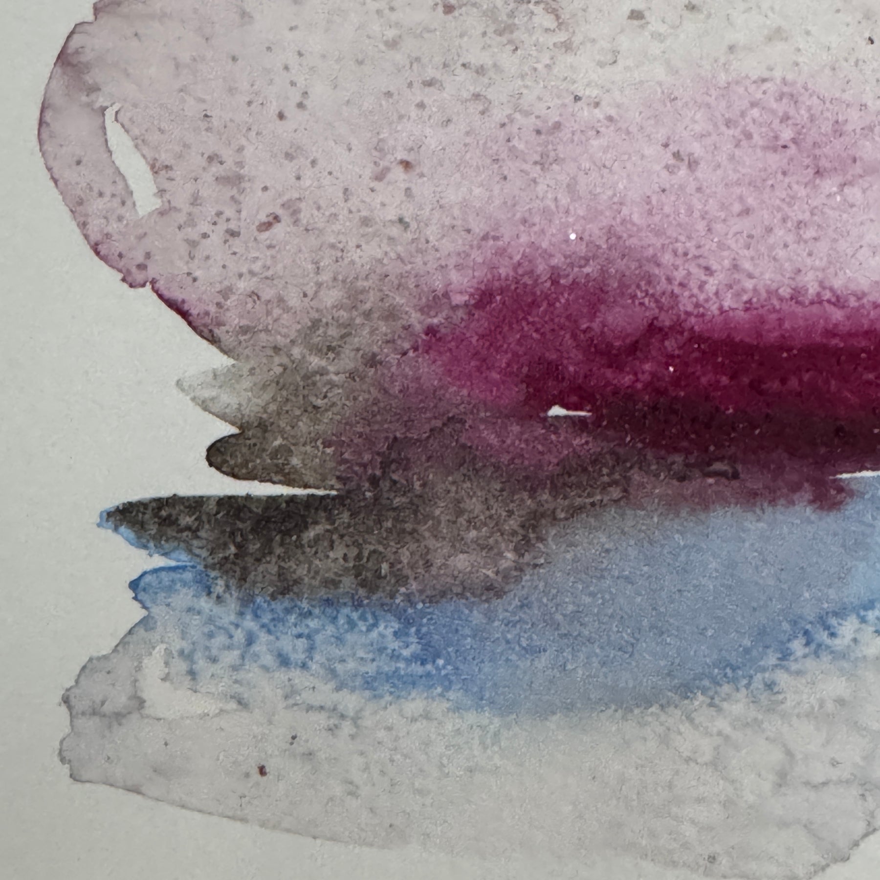 Original Abstract Watercolour - What Remained