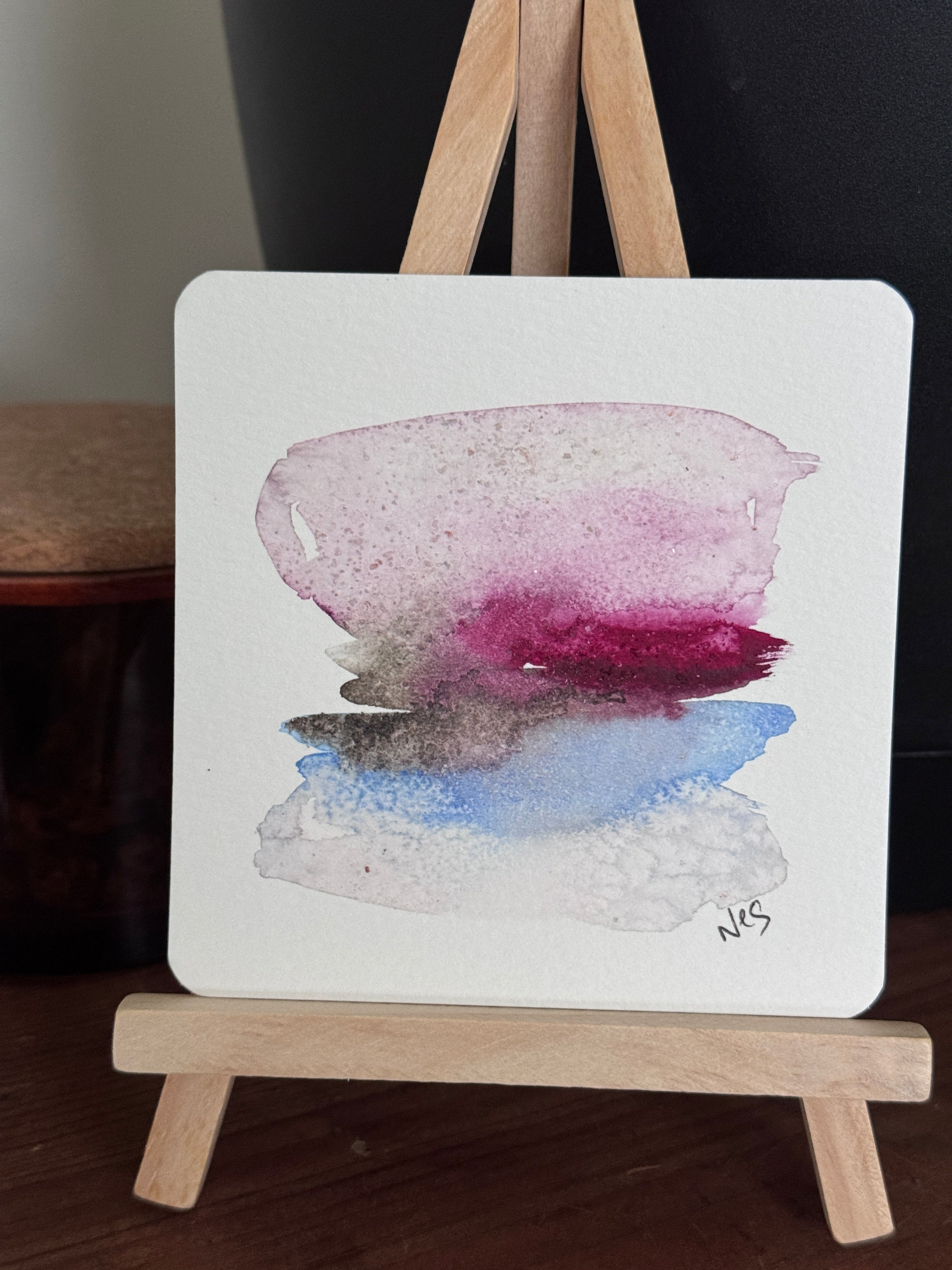 Original Abstract Watercolour - What Remained