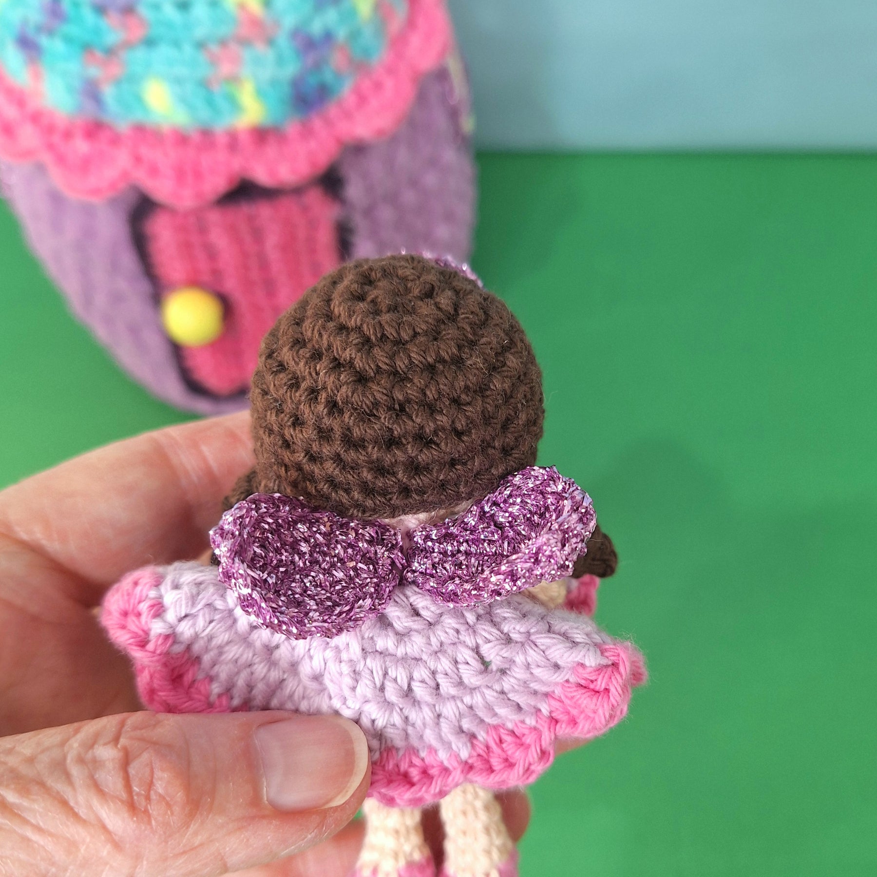 Enchanted Crochet Fairy House Play Set with Two Fairies