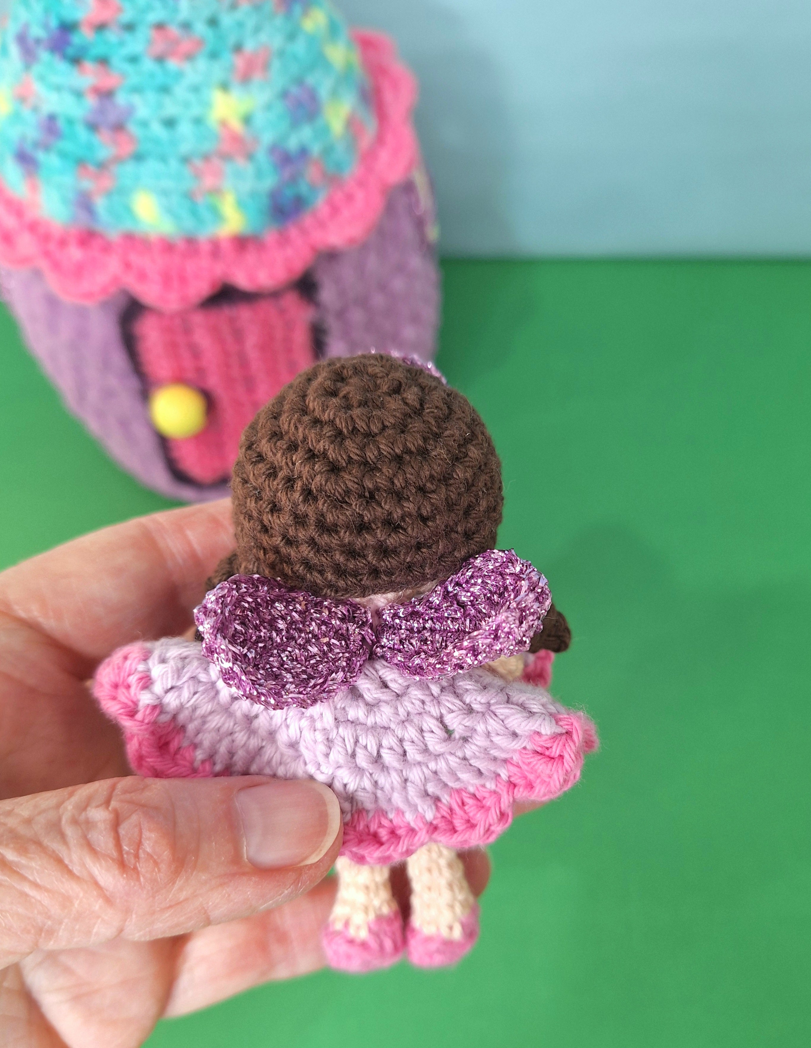 Enchanted Crochet Fairy House Play Set with Two Fairies