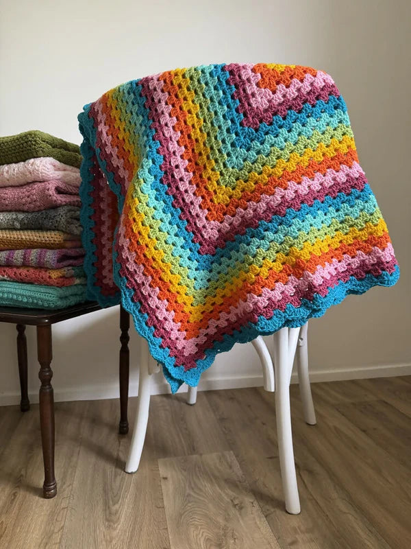 Crochet | Blanket / Throw | Various Rainbow Styles