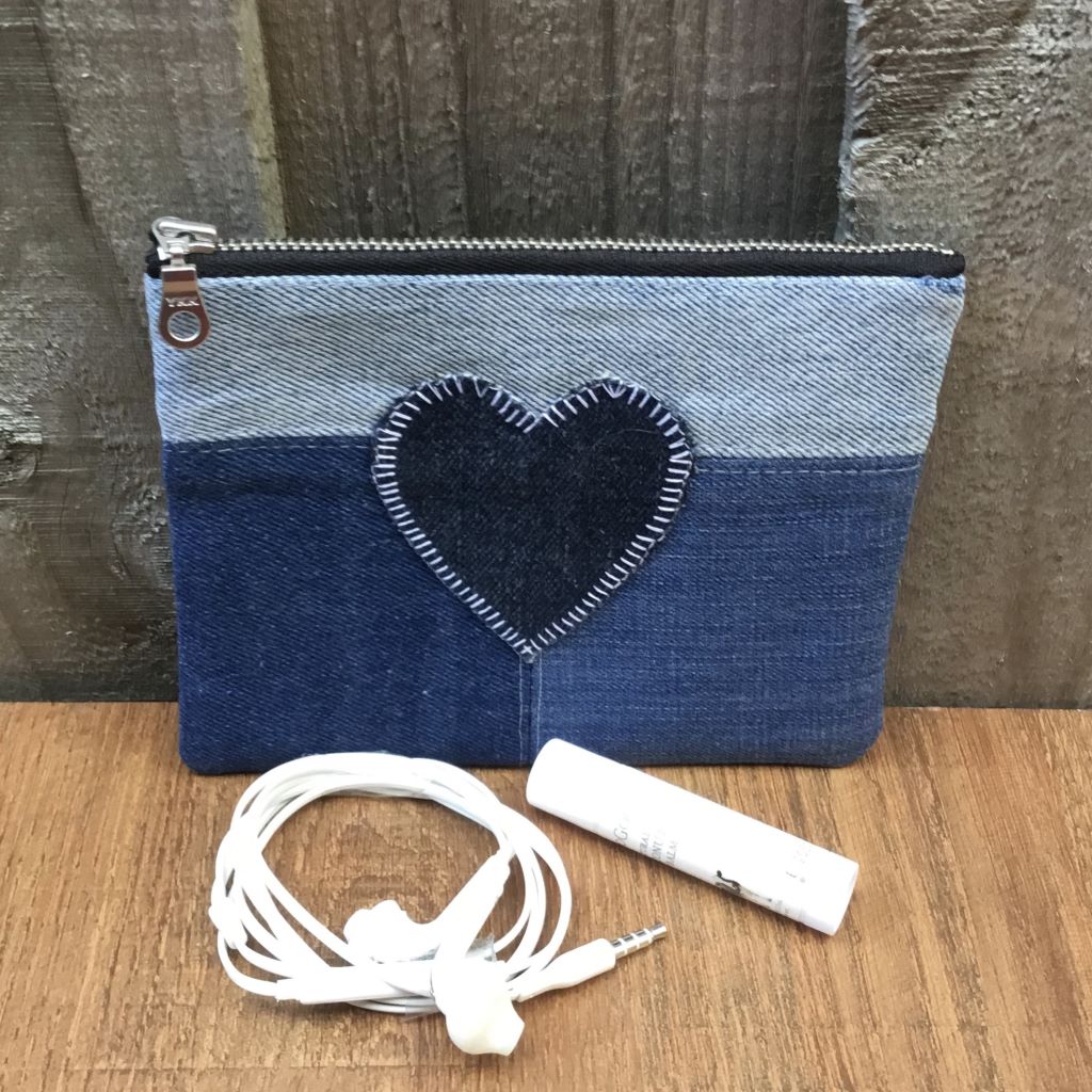 Upcycled Denim Purse – Simple Denim Heart #1