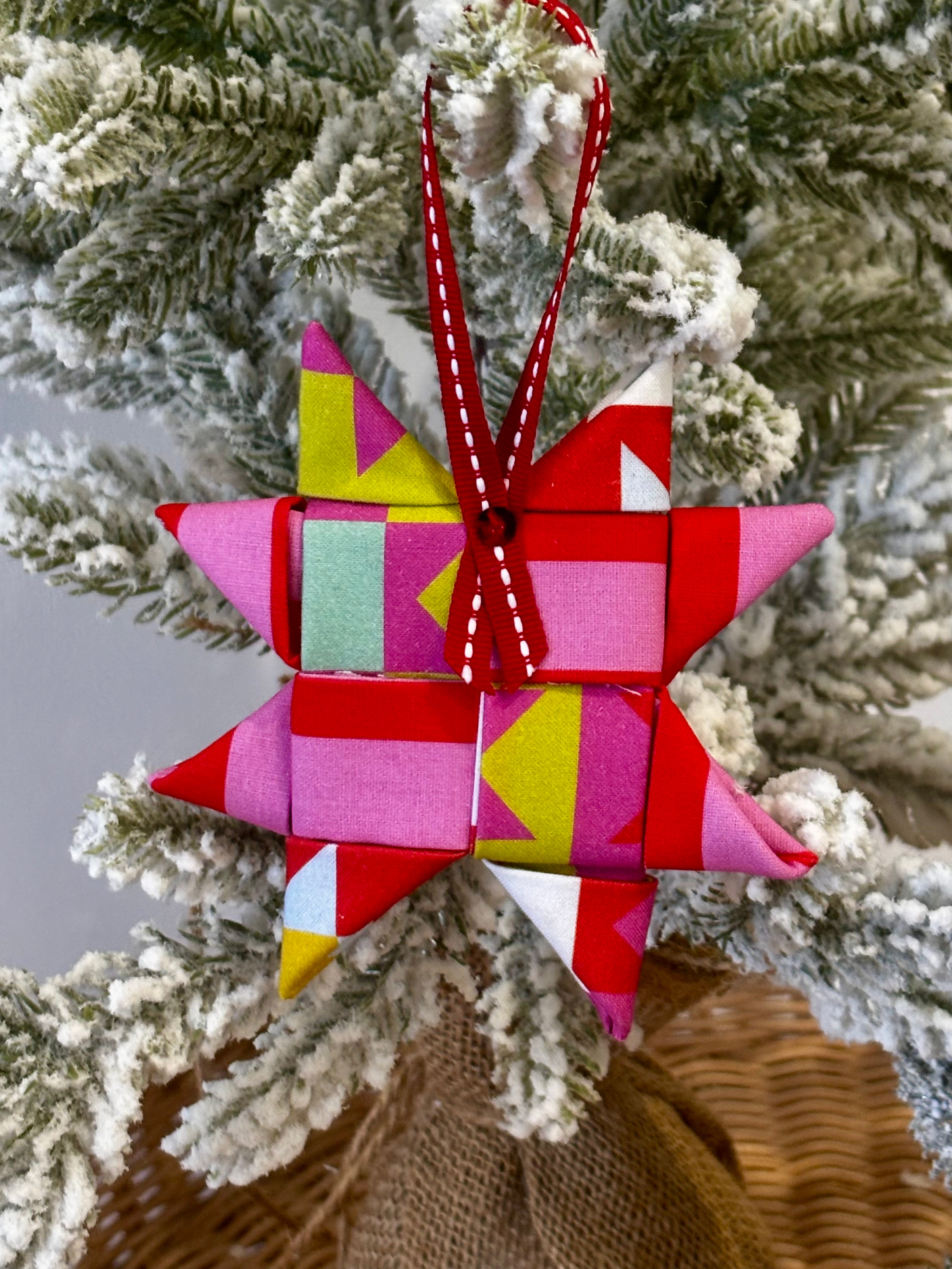 3 Christmas Origami Star decorations