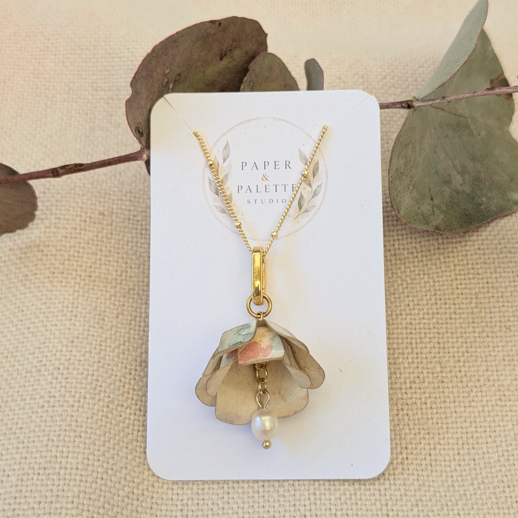 Lily of the Valley Necklace | Freshwater Pearl | Botanical Jewellery