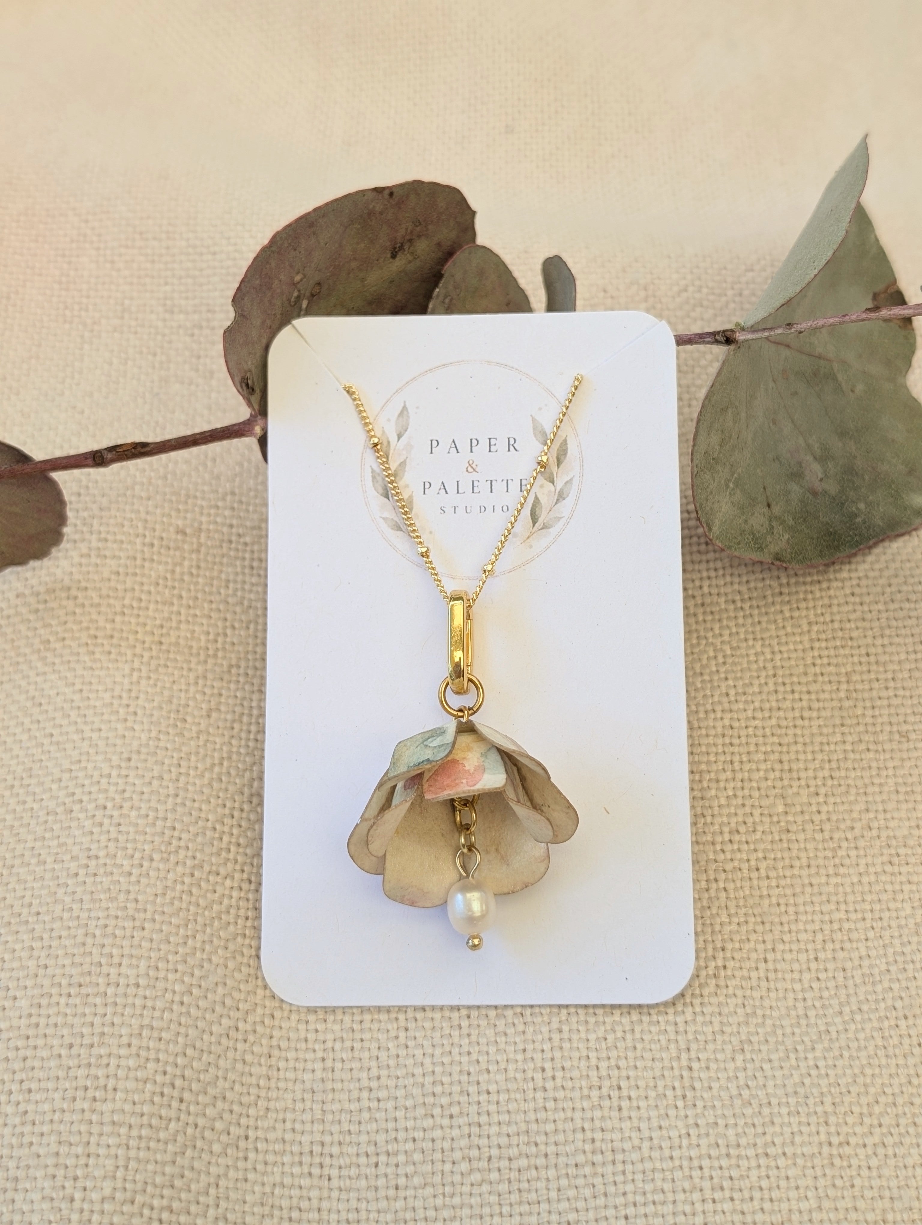 Lily of the Valley Necklace | Freshwater Pearl | Botanical Jewellery