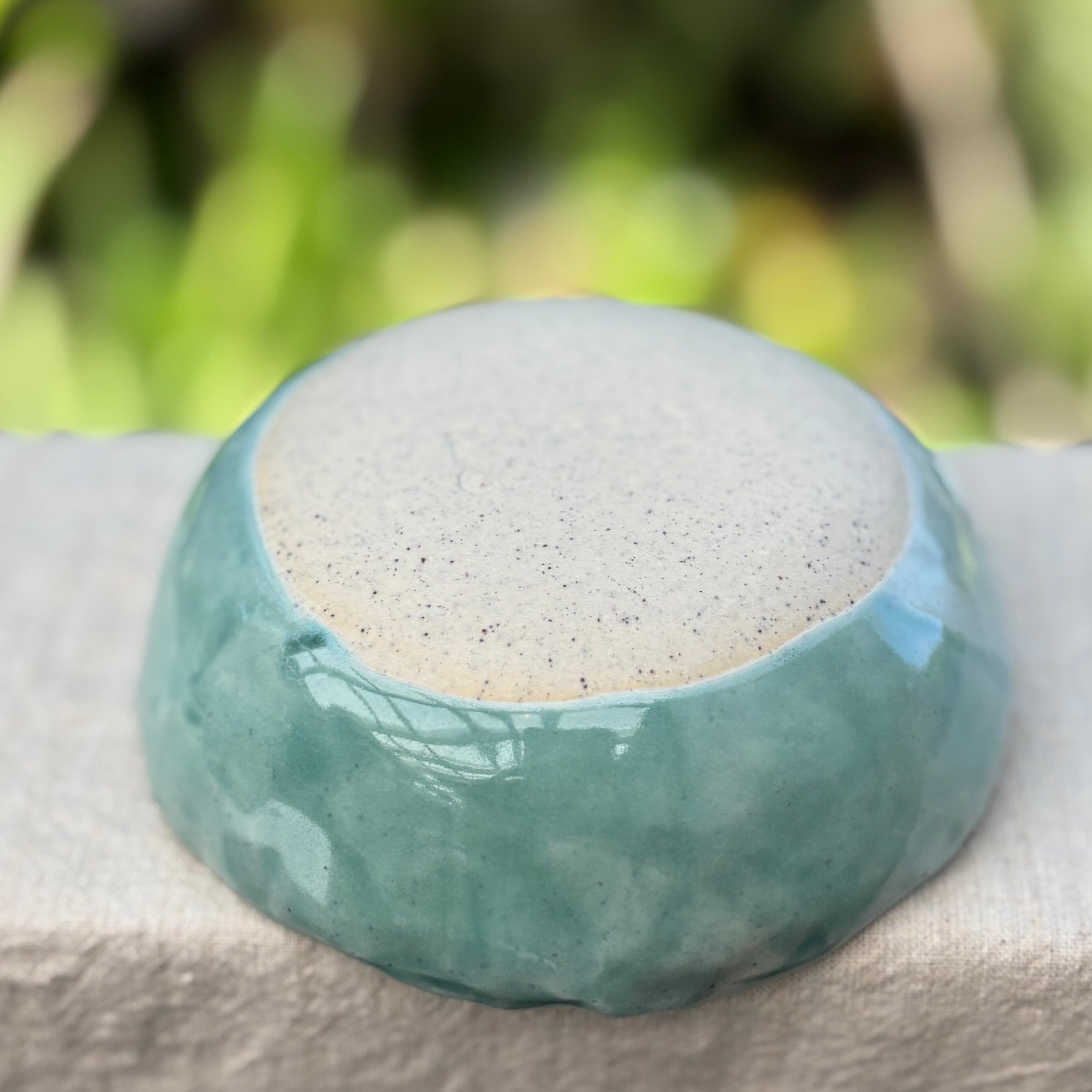 Handmade Ceramic Trinket | Jewellery | Small Food Plates | Spoon Rest | Saucer| Side Plate | Coneflower Floral Stoneware Dishes