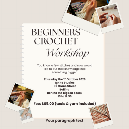 Learn to Crochet beginner class - 1st October 2026