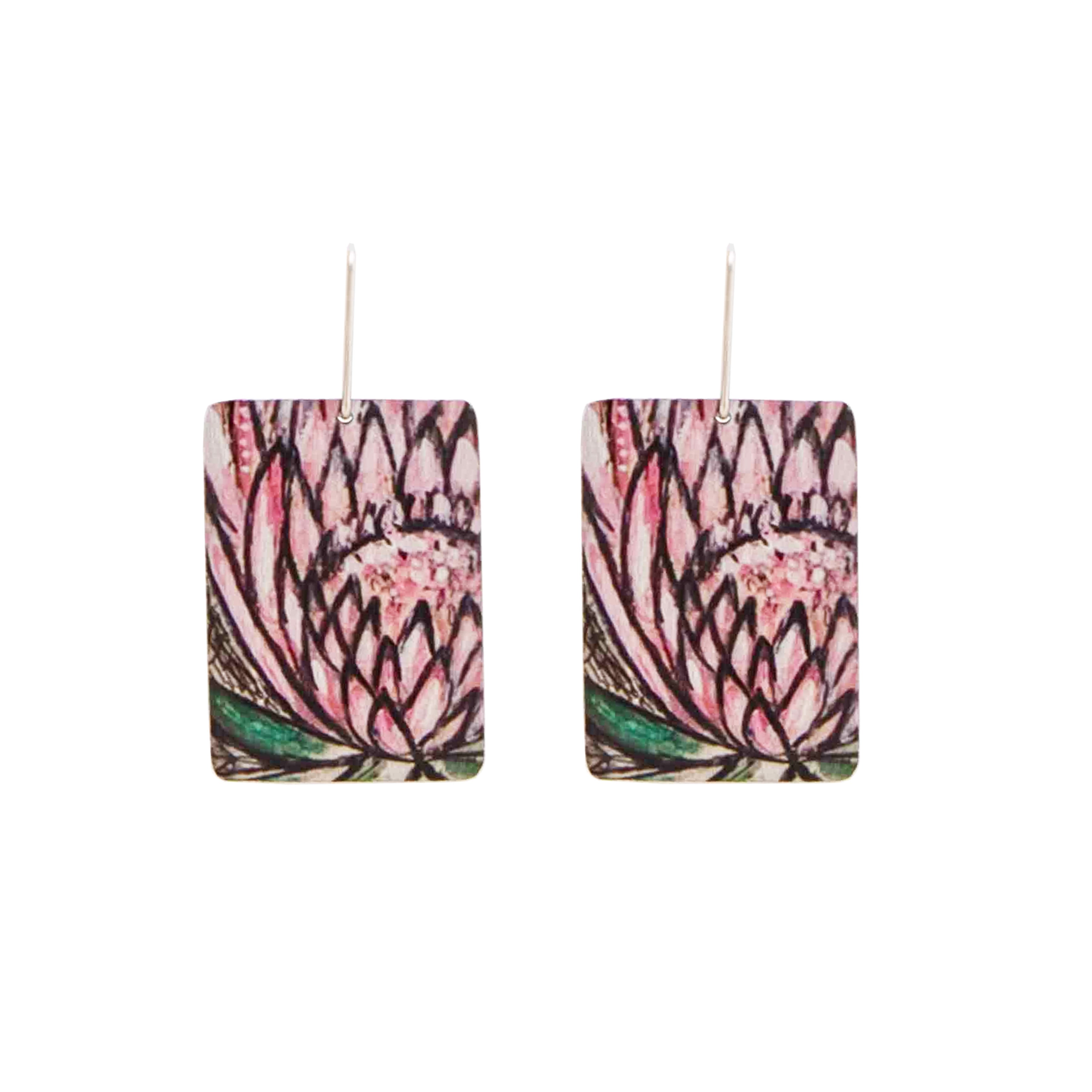 Pink Protea Earrings