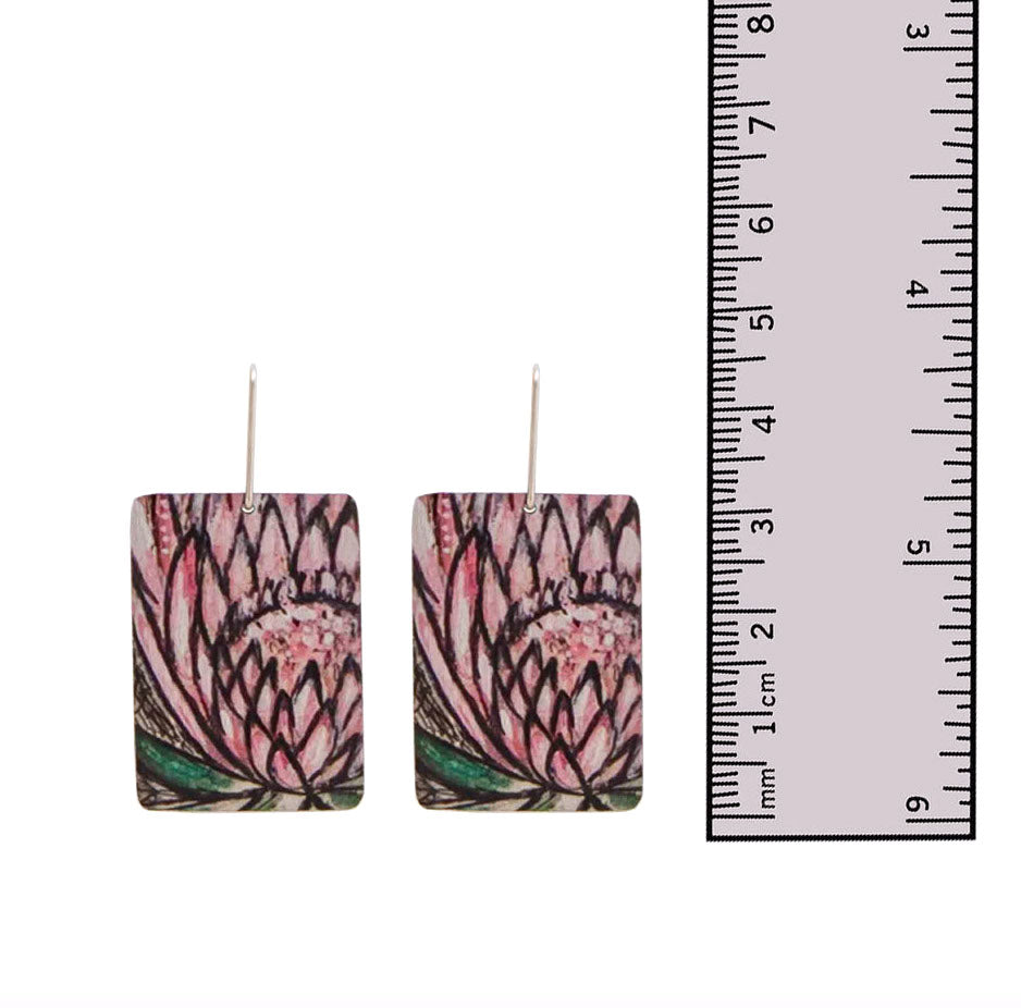 Pink Protea Earrings