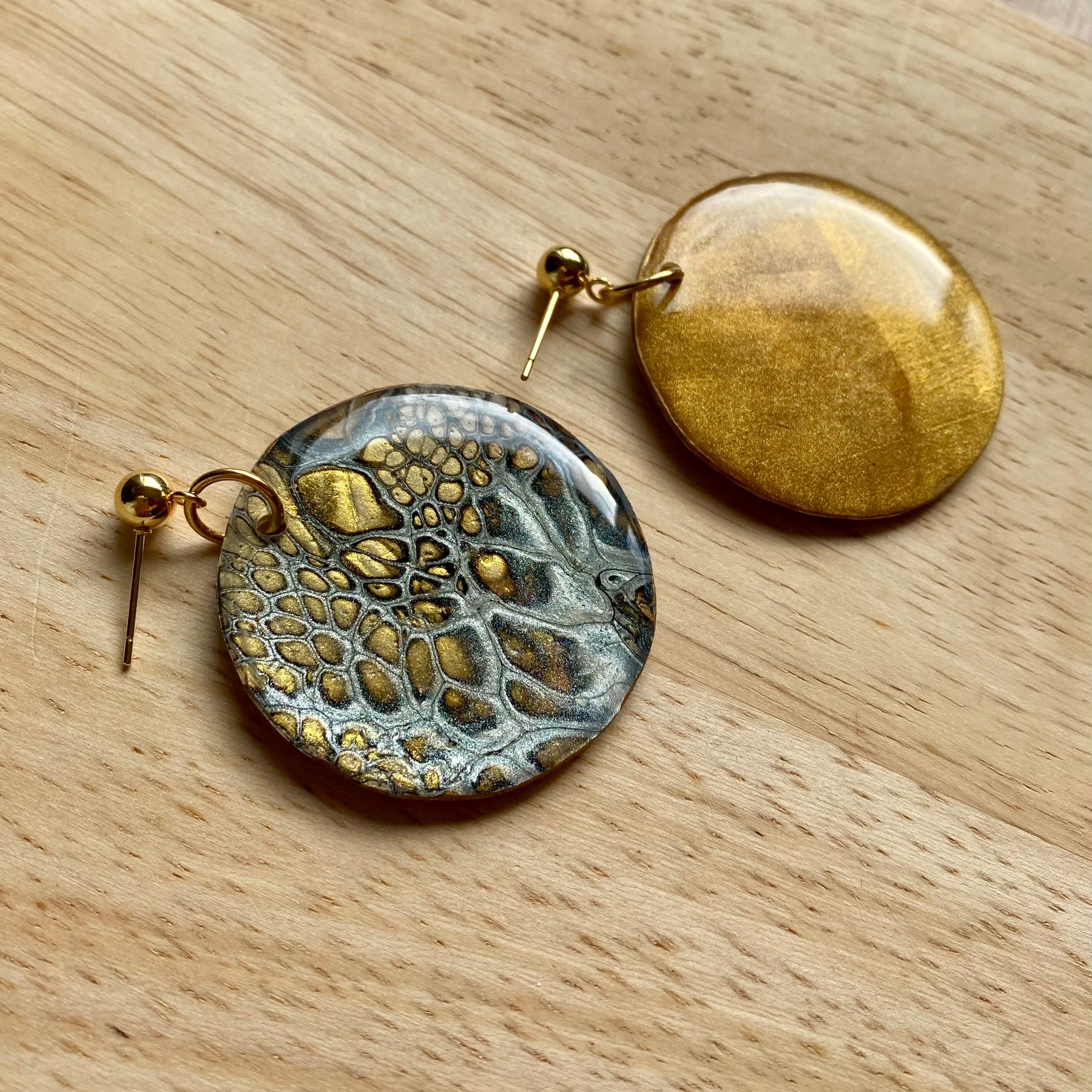 Unmatched Art Stud Dangle Earrings
