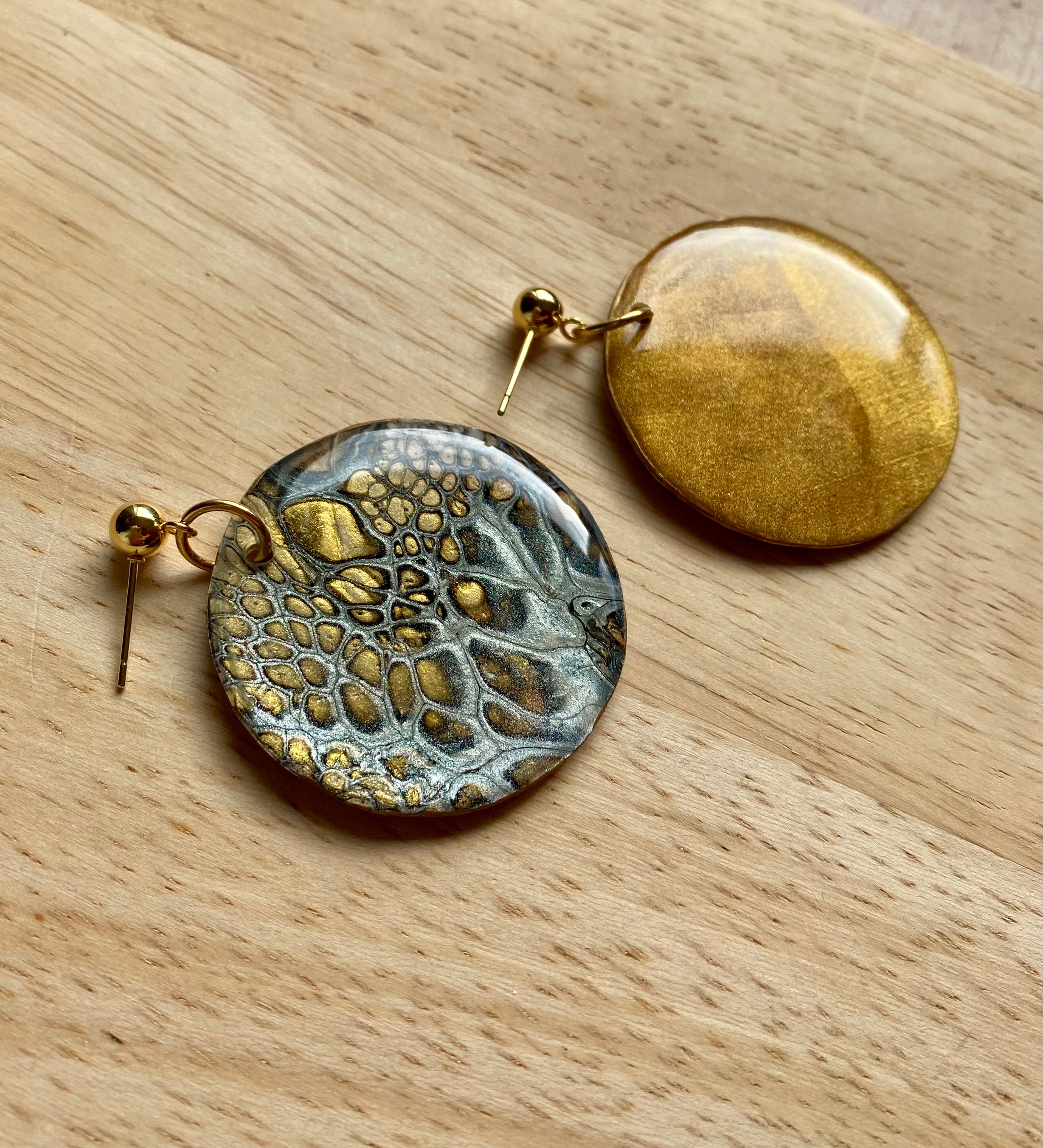 Unmatched Art Stud Dangle Earrings