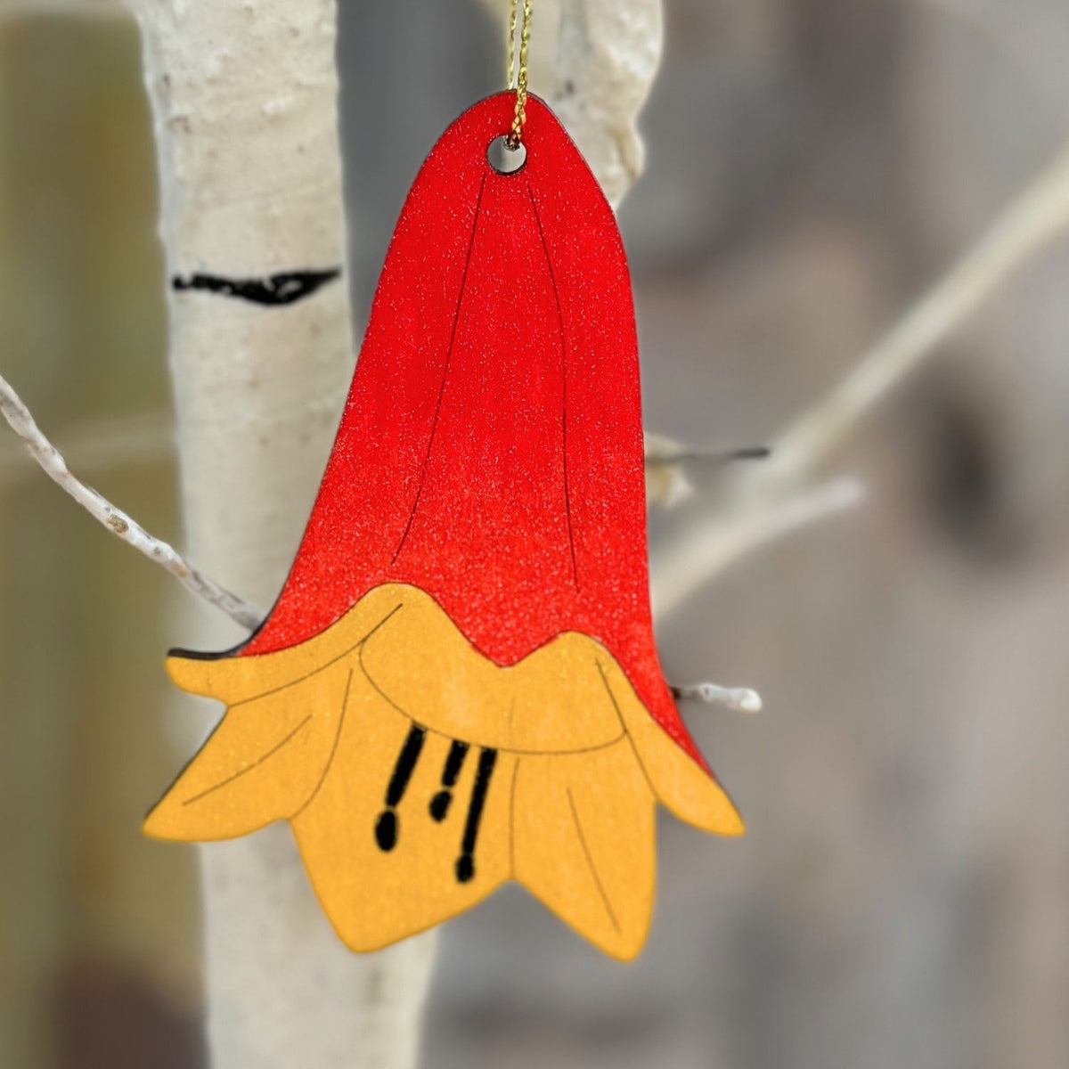 Christmas Blossom Flower Hand Painted Christmas Decoration
