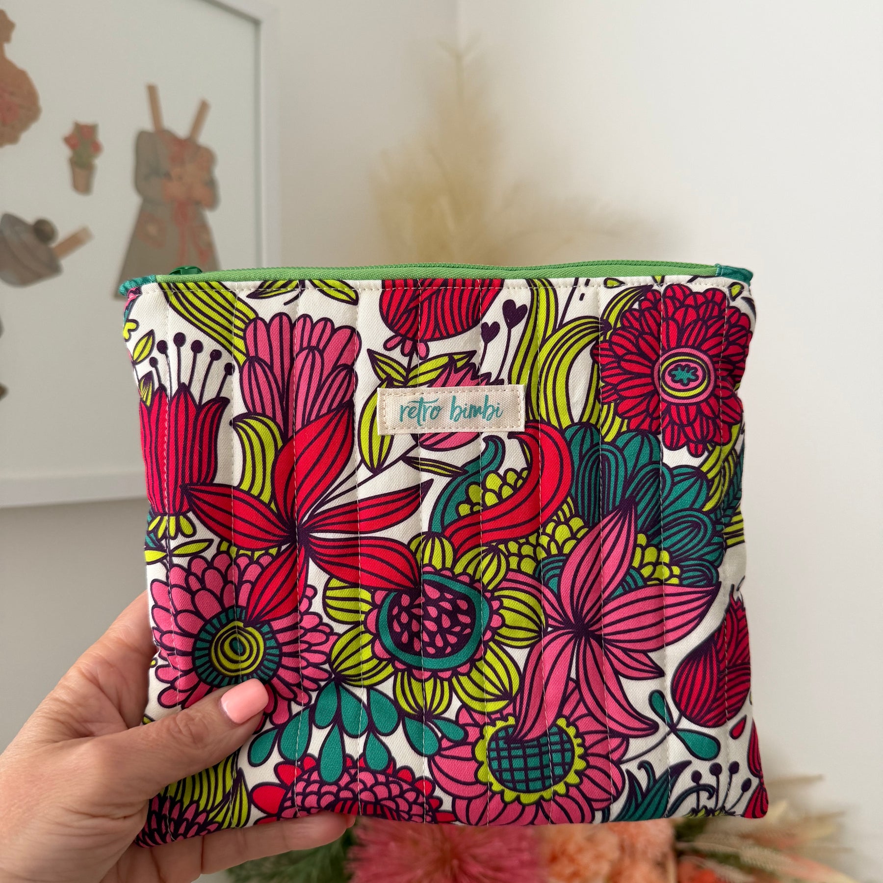 Medium Quilted Pouch - Various Designs