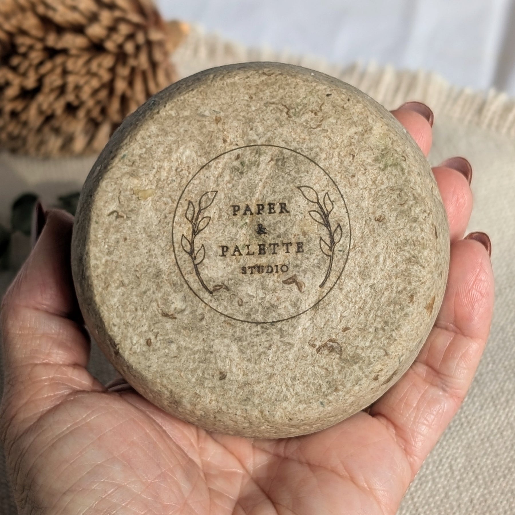 Set of Two Sculptural Eco Friendly Paper Clay Bowls