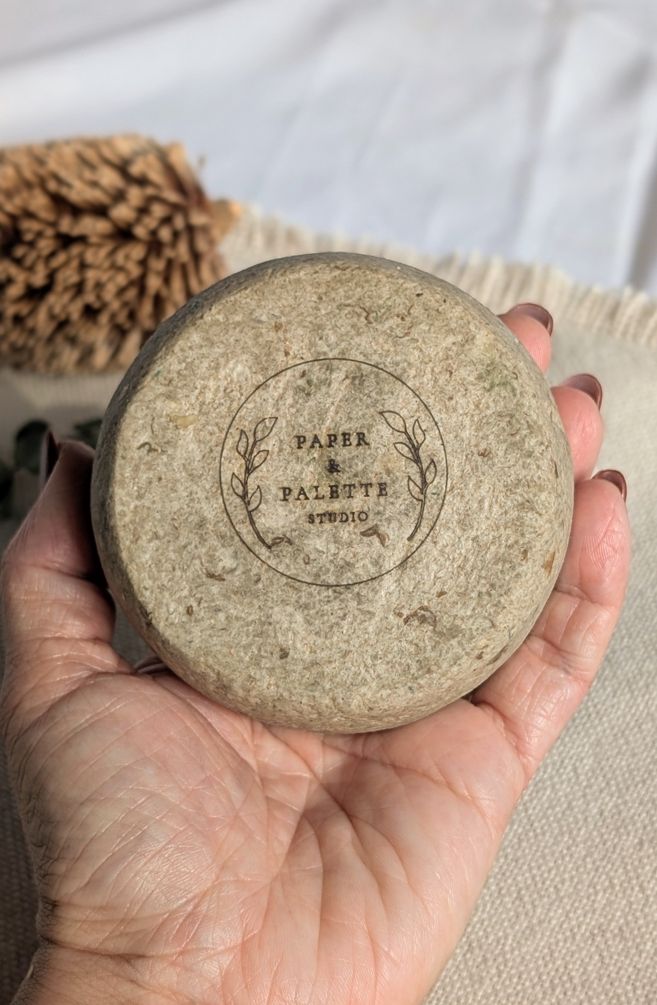 Set of Two Sculptural Eco Friendly Paper Clay Bowls