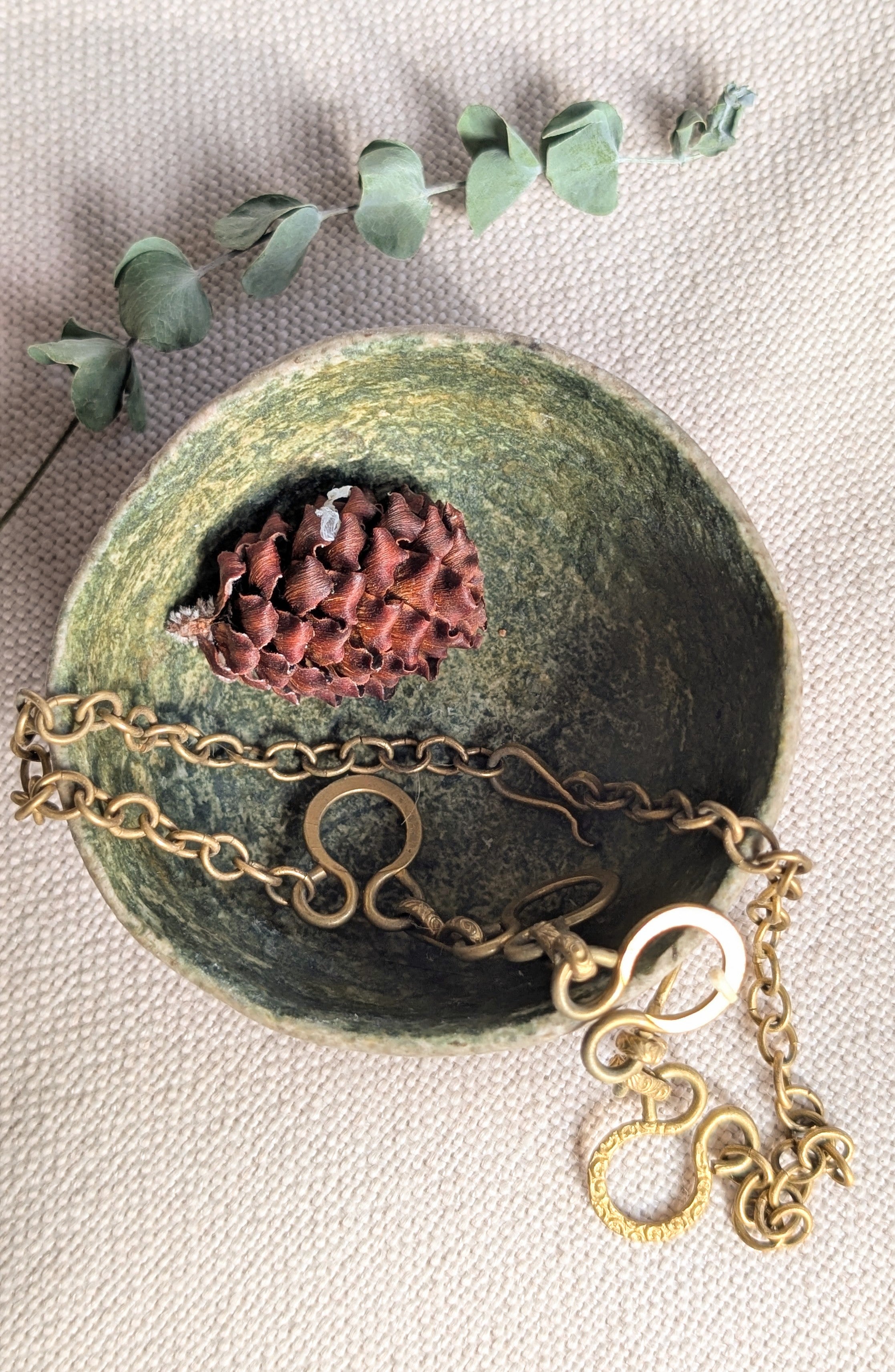 Set of Two Sculptural Eco Friendly Paper Clay Bowls