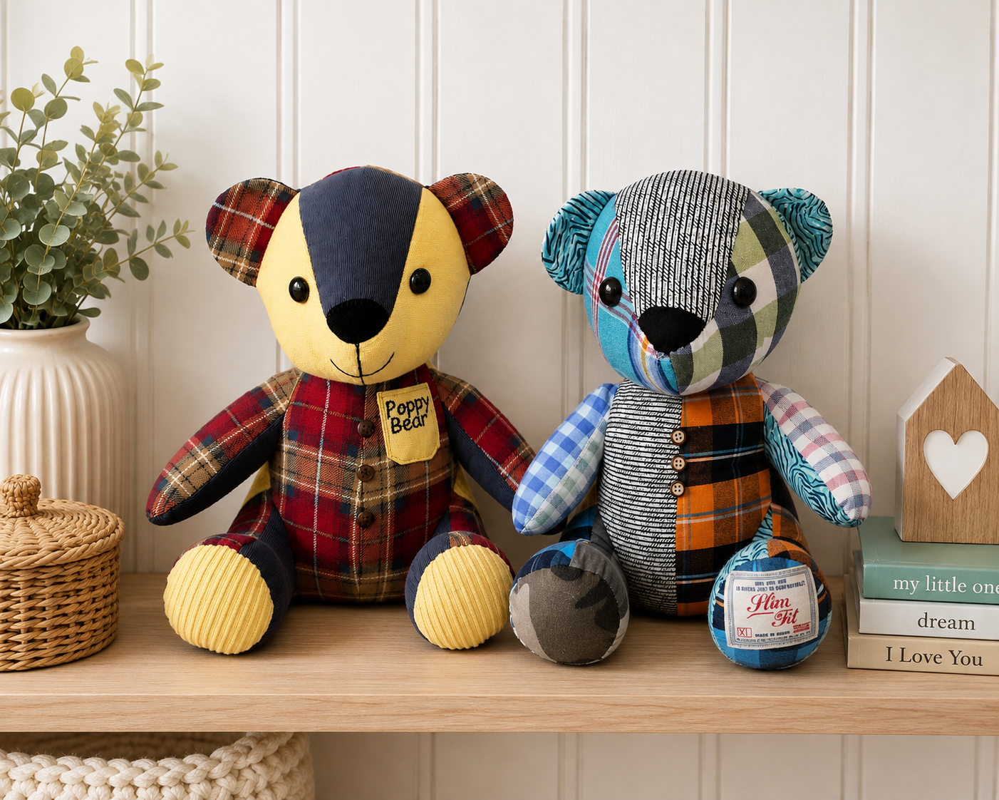 Custom Memory Bear – Made from Your Loved Ones Clothes | Keepsake Teddy Bear | Remberence Teddy Bear
