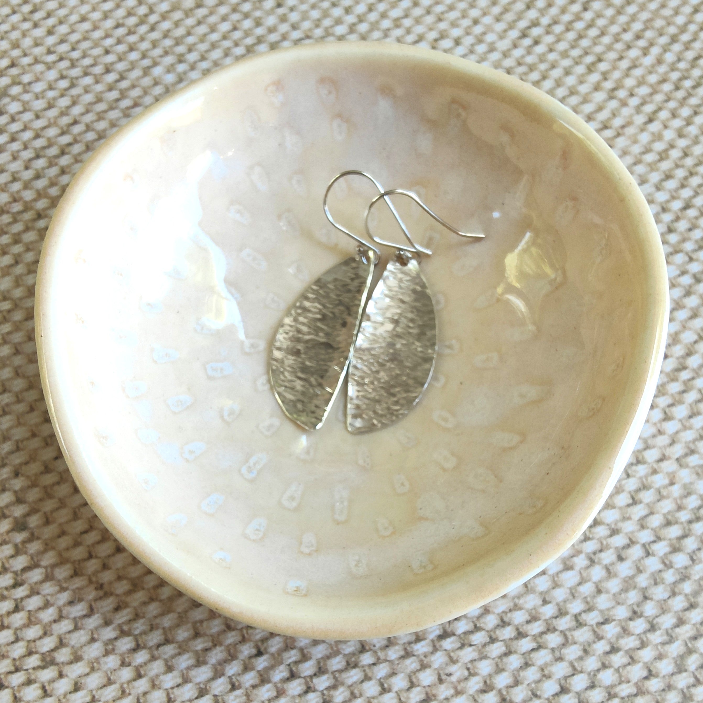 Handcrafted Sterling Silver Spoon Bowl Earrings