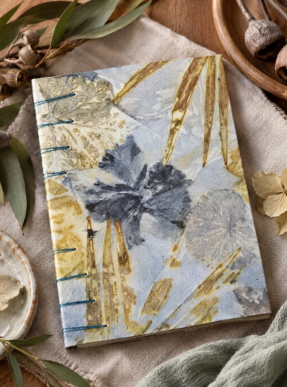 Hibiscus in Blue - Eco Print Journal