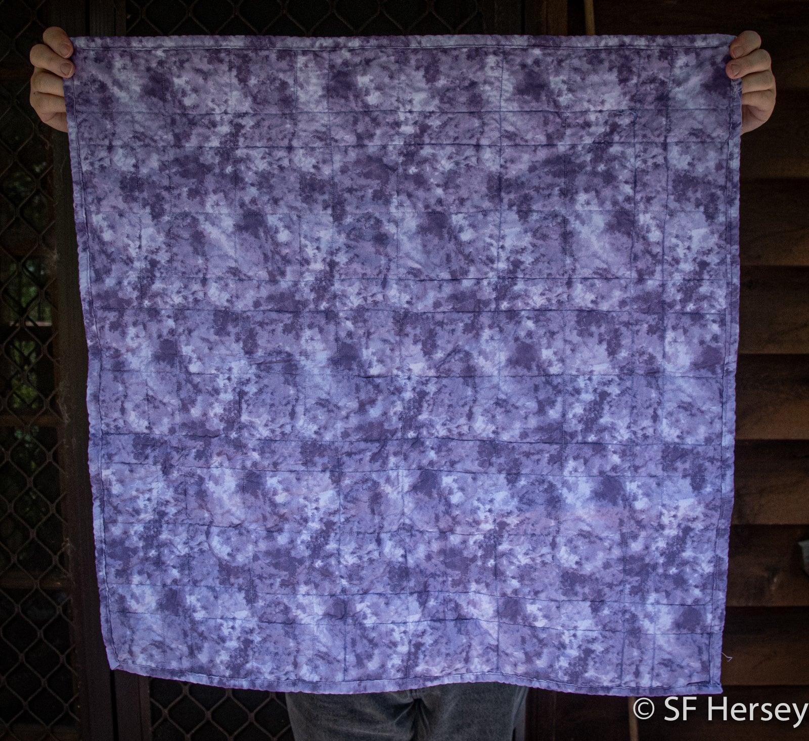 Blue Lap Quilt suitable for a Wheelchair