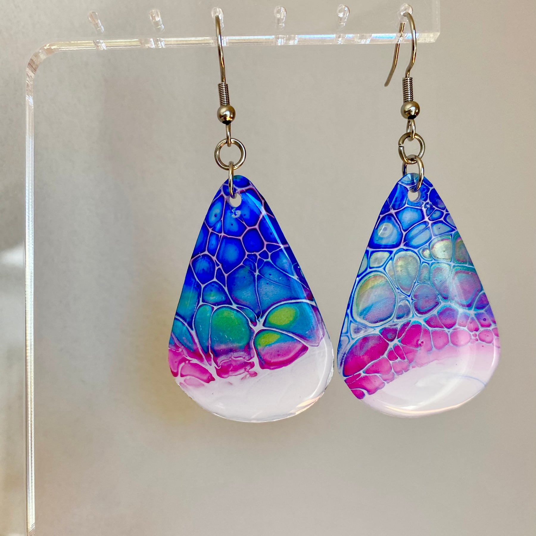 Abstract Unique Painted Earrings