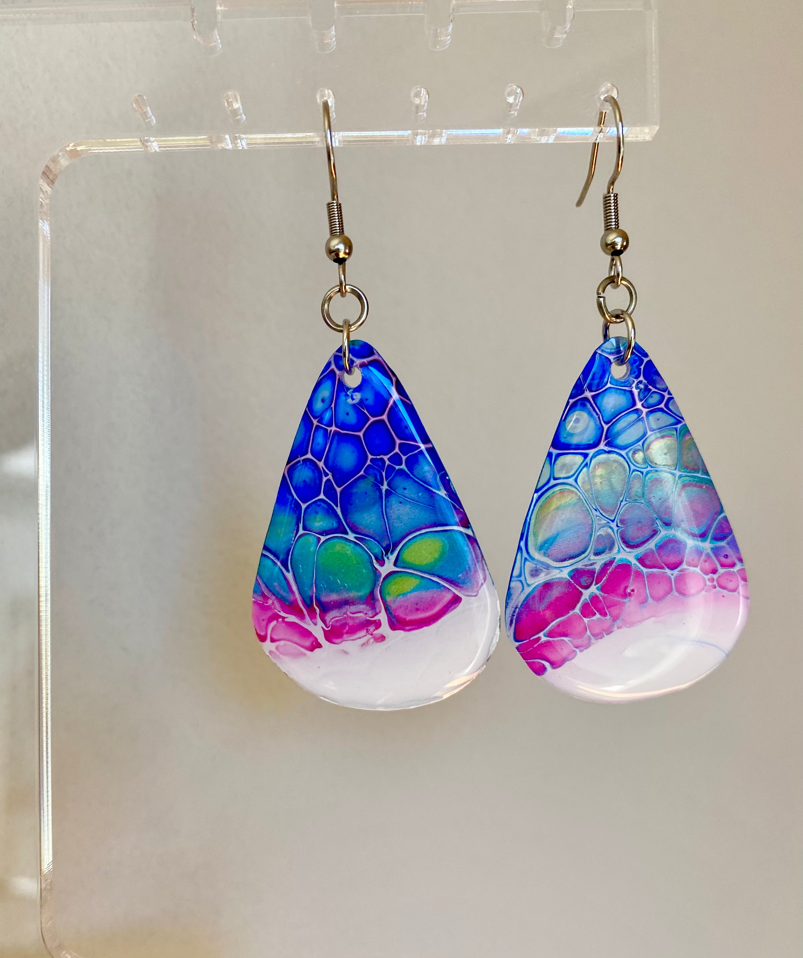 Abstract Unique Painted Earrings