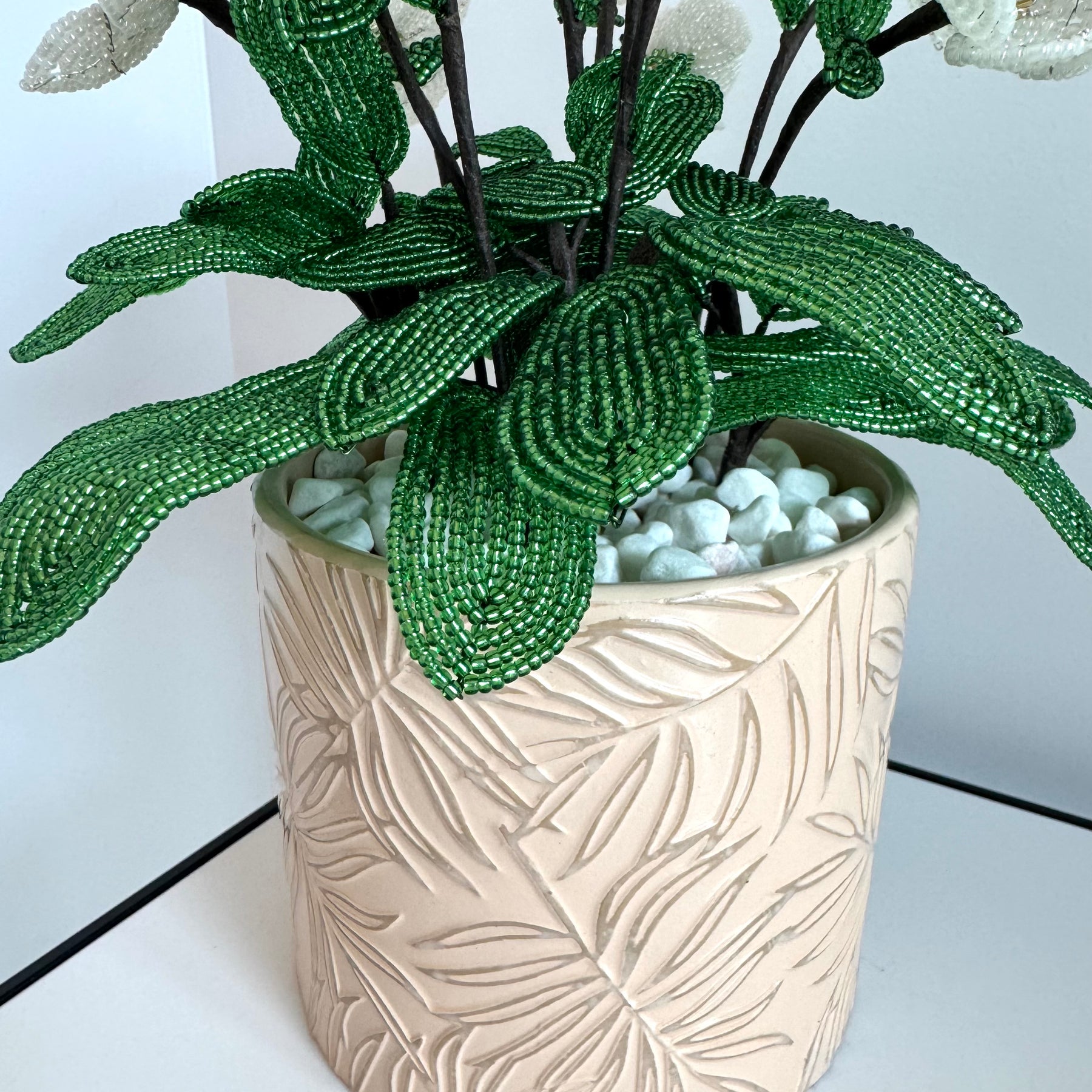 French-beaded Christmas Rose