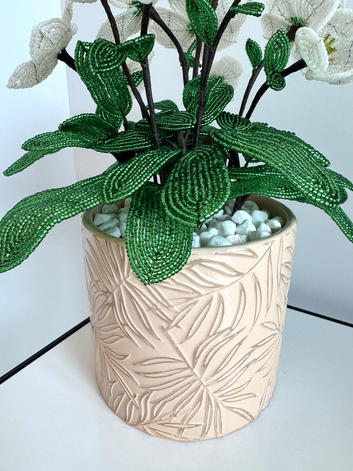French-beaded Christmas Rose