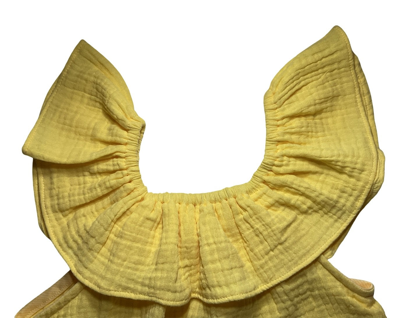 Yellow Boho frilled top