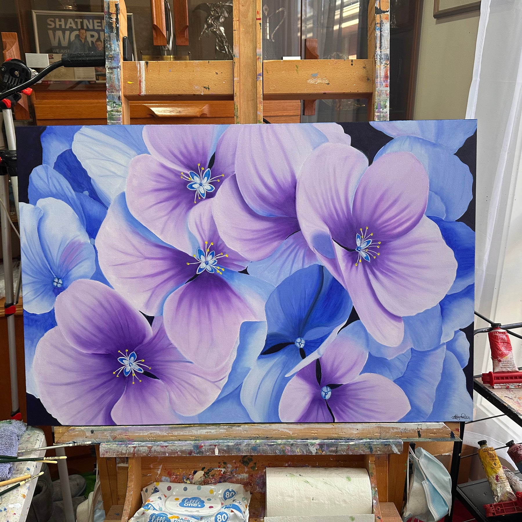 'Serena' - Original Oil Painting - Hand Painted - Hydrangea