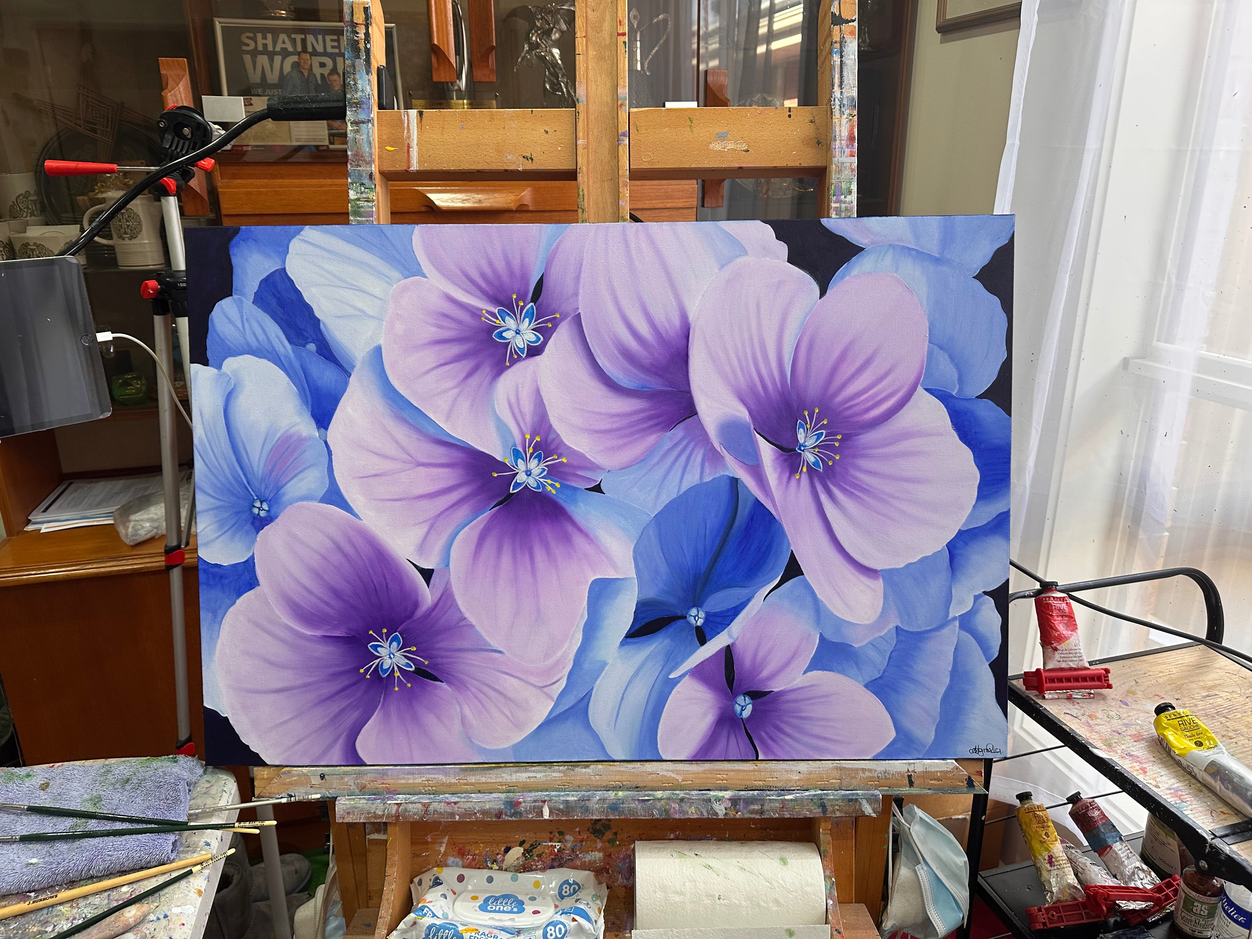 'Serena' - Original Oil Painting - Hand Painted - Hydrangea