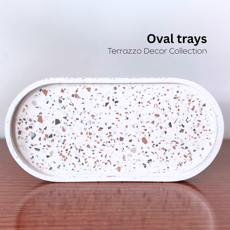 Oval trays - Small and Large | Terrazzo home decor